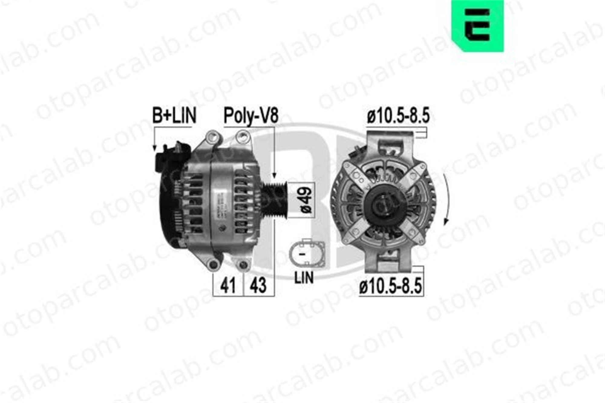 ERA 209453 Alternatör BMW 1 3 12317616121 12317616119