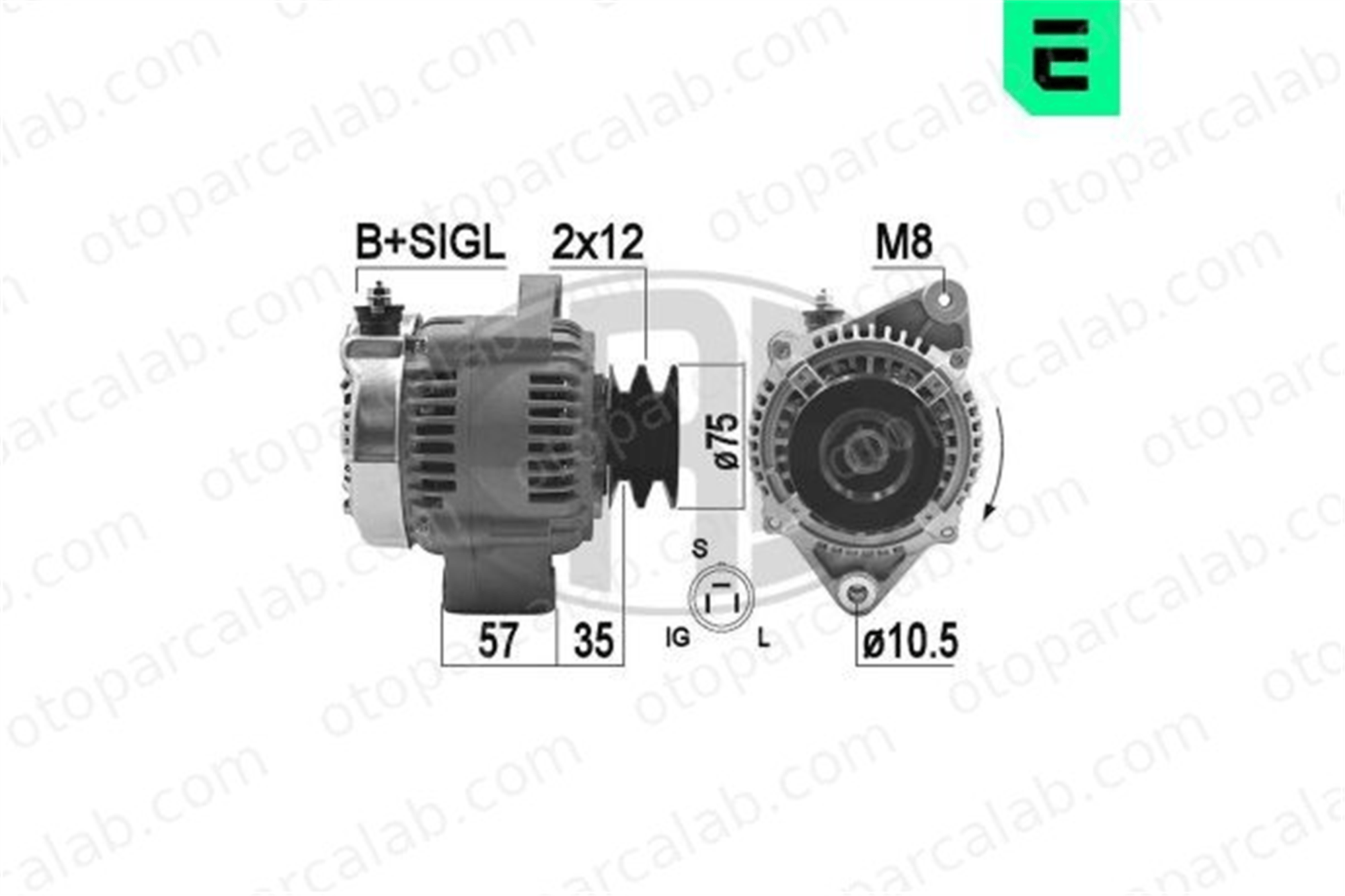 ERA 209474A Alternatör TOYOTA LAND CRUISER 80 LAND CRUISER 2706017030 1002118410