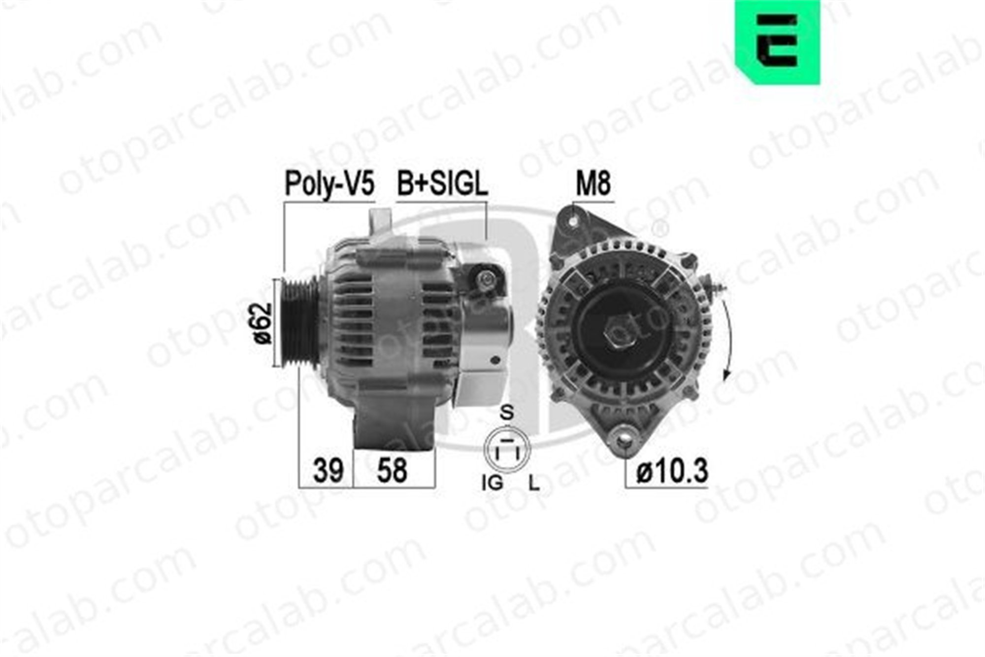 ERA 209485A Alternatör TOYOTA COROLLA Station Wagon CARINA V 2706016160 2706016122