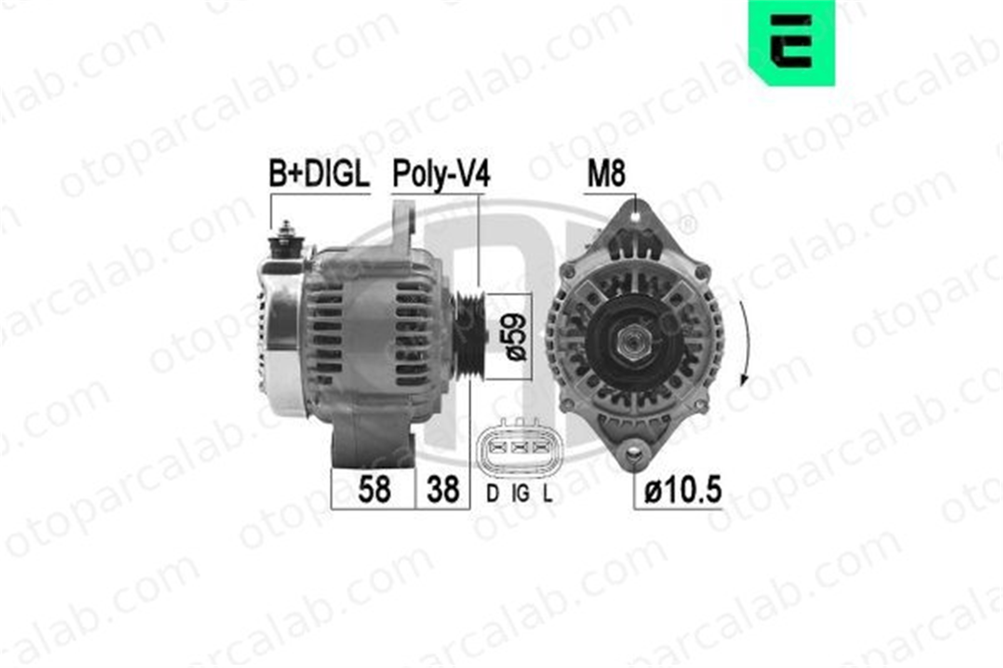 ERA 209488A Alternatör SUZUKI GRAND VITARA I BALENO 31400770000000000 3140052D10