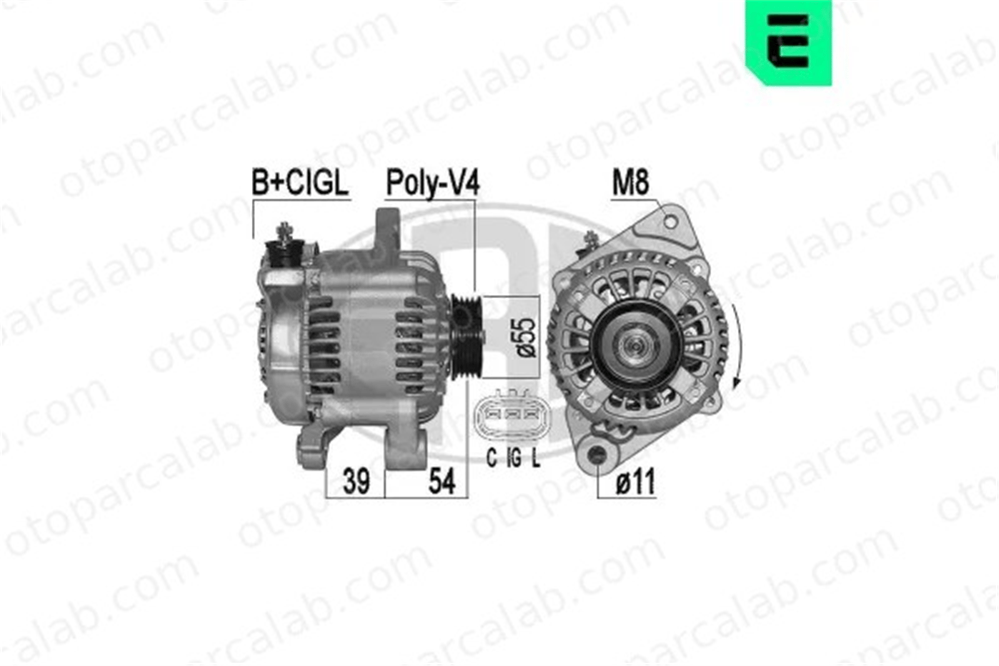 ERA 209527A Alternatör DAIHATSU SIRION MATERIA 27060B1030 27060B1050