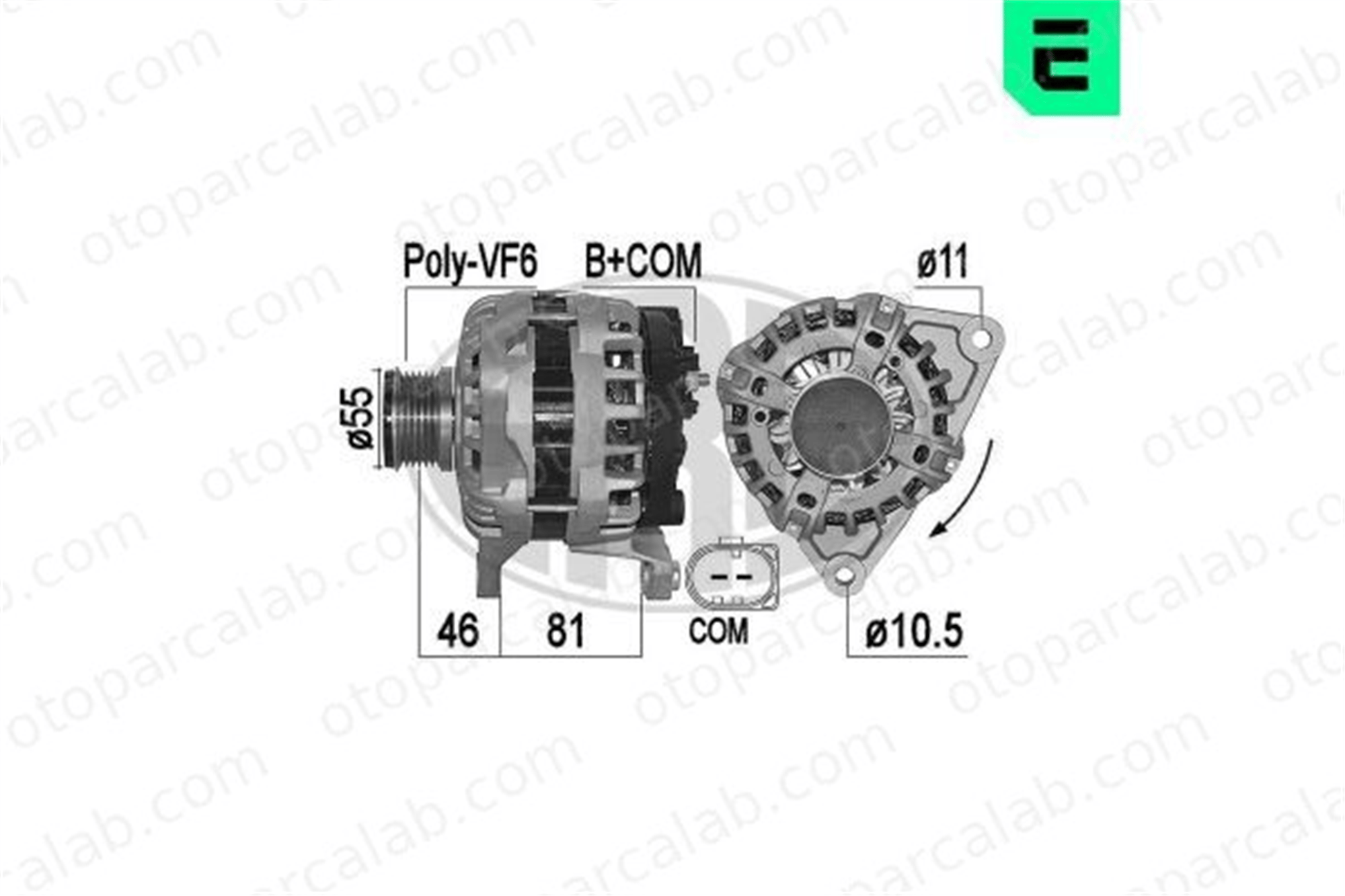 ERA 209543A Alternatör IVECO DAILY VI Platform şasi DAILY VI Panelvan/Van 5801580939
