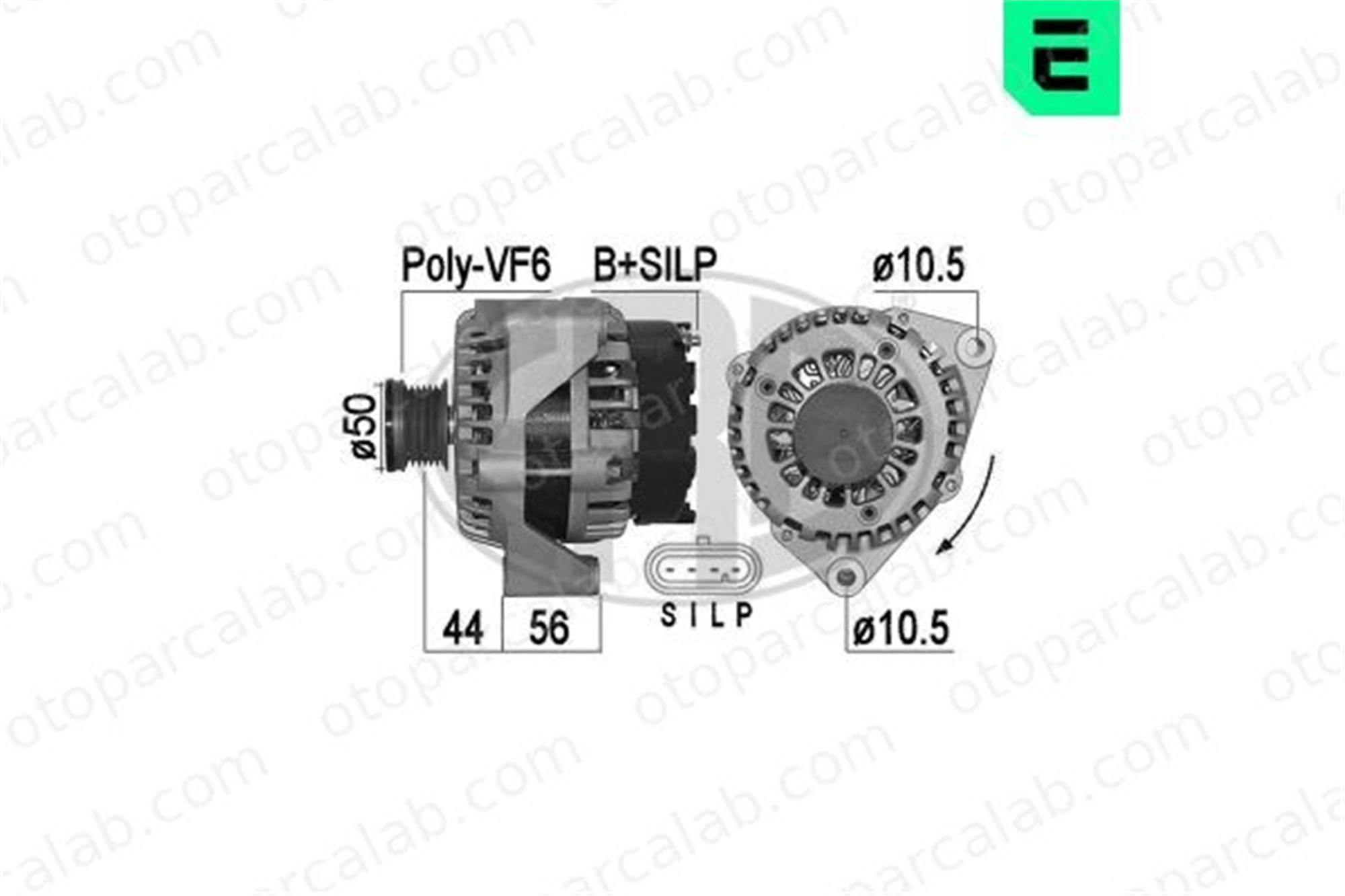 ERA 209544A Alternatör SSANGYONG KYRON REXTON / REXTON II 1621543802 6641540002