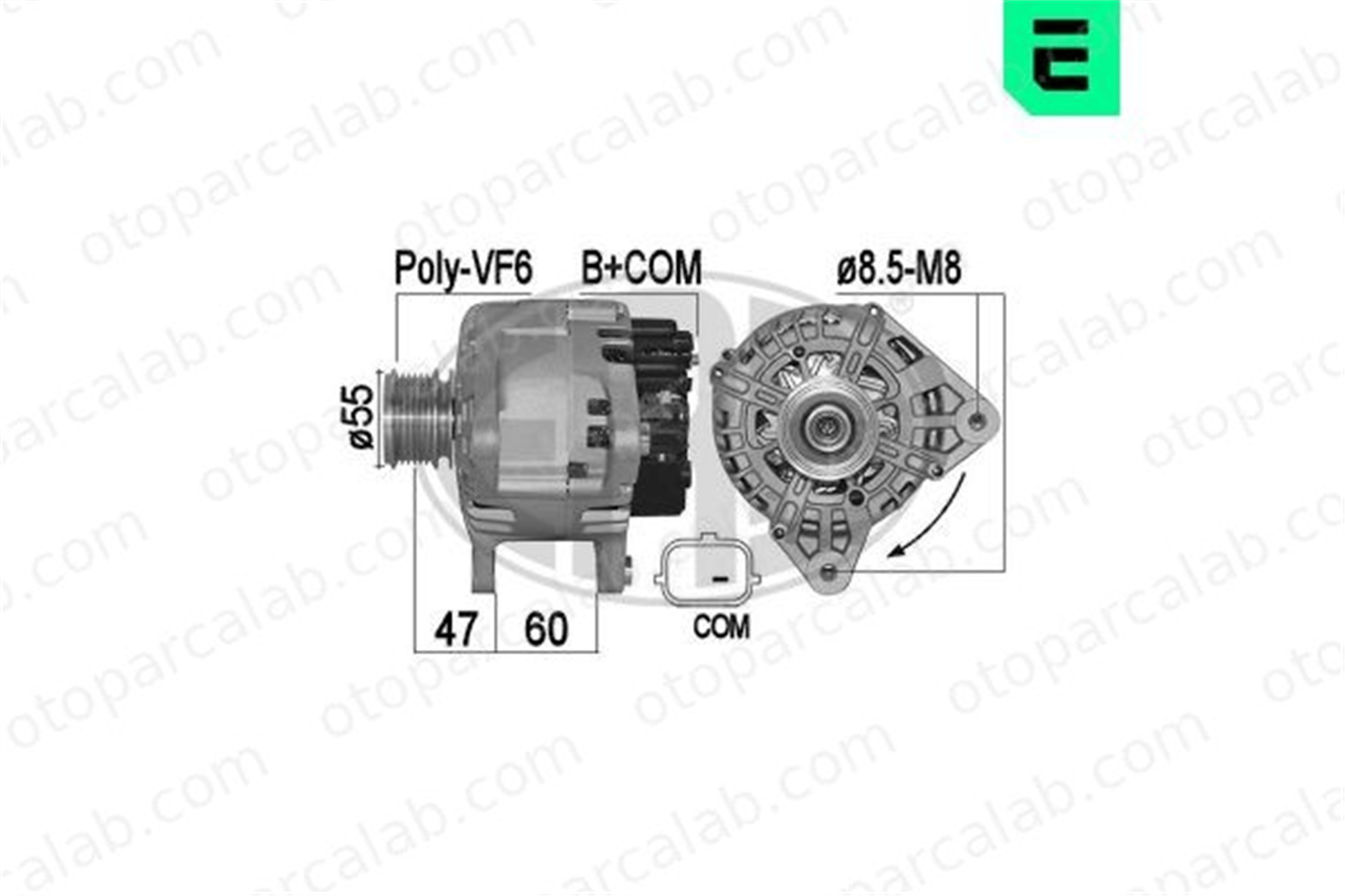 ERA 209545A Alternatör DACIA DUSTER RENAULT KANGOO / GRAND KANGOO II 231007281R