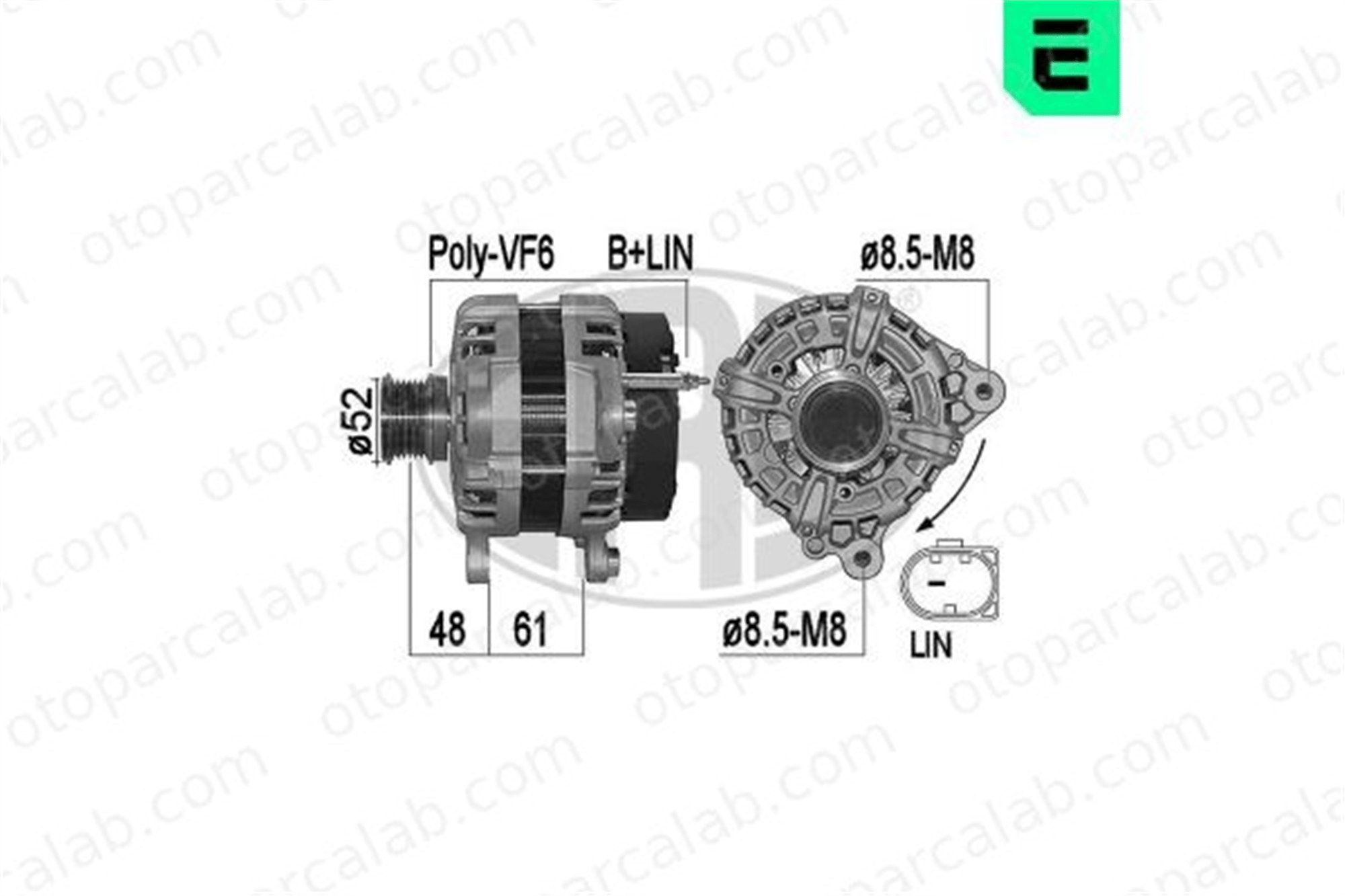 ERA 209562A Alternatör SKODA OCTAVIA III OCTAVIA III Combi 4L903023JX 04L903023JX