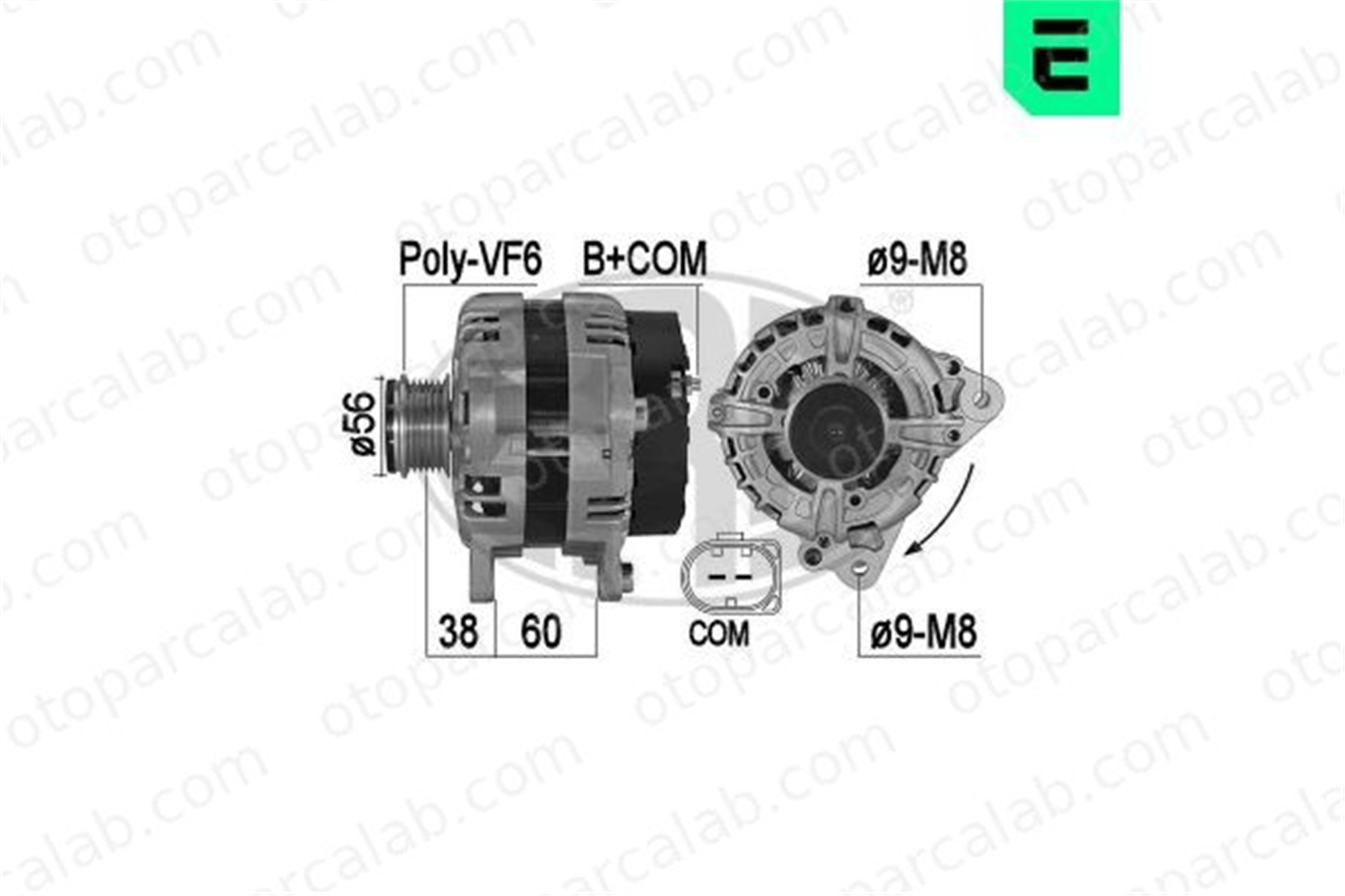 ERA 209564A Alternatör AUDI Q5 A4 Allroad B8 59903019J 059903019J