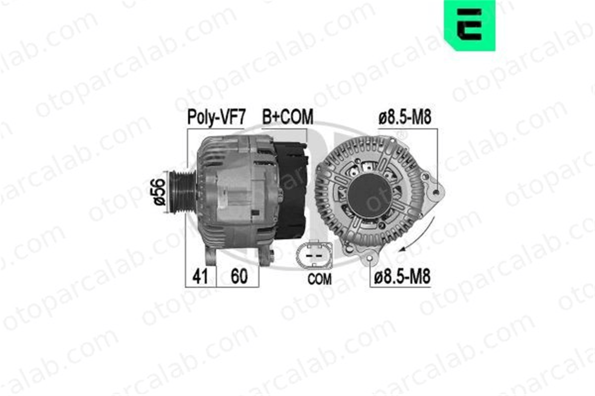 ERA 209577A Alternatör PORSCHE CAYENNE AUDI Q7 95560311700 21903016