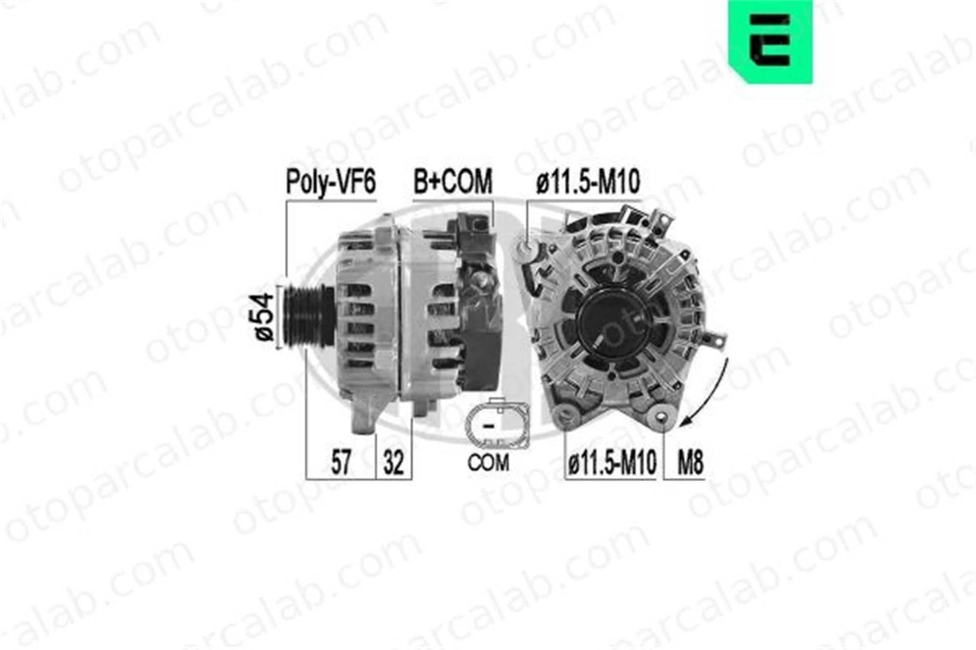 ERA 209584 Alternatör FORD TRANSIT V363 Panelvan/Van TRANSIT V363 Platform şasi GK2T10300BA GK2T10300BB