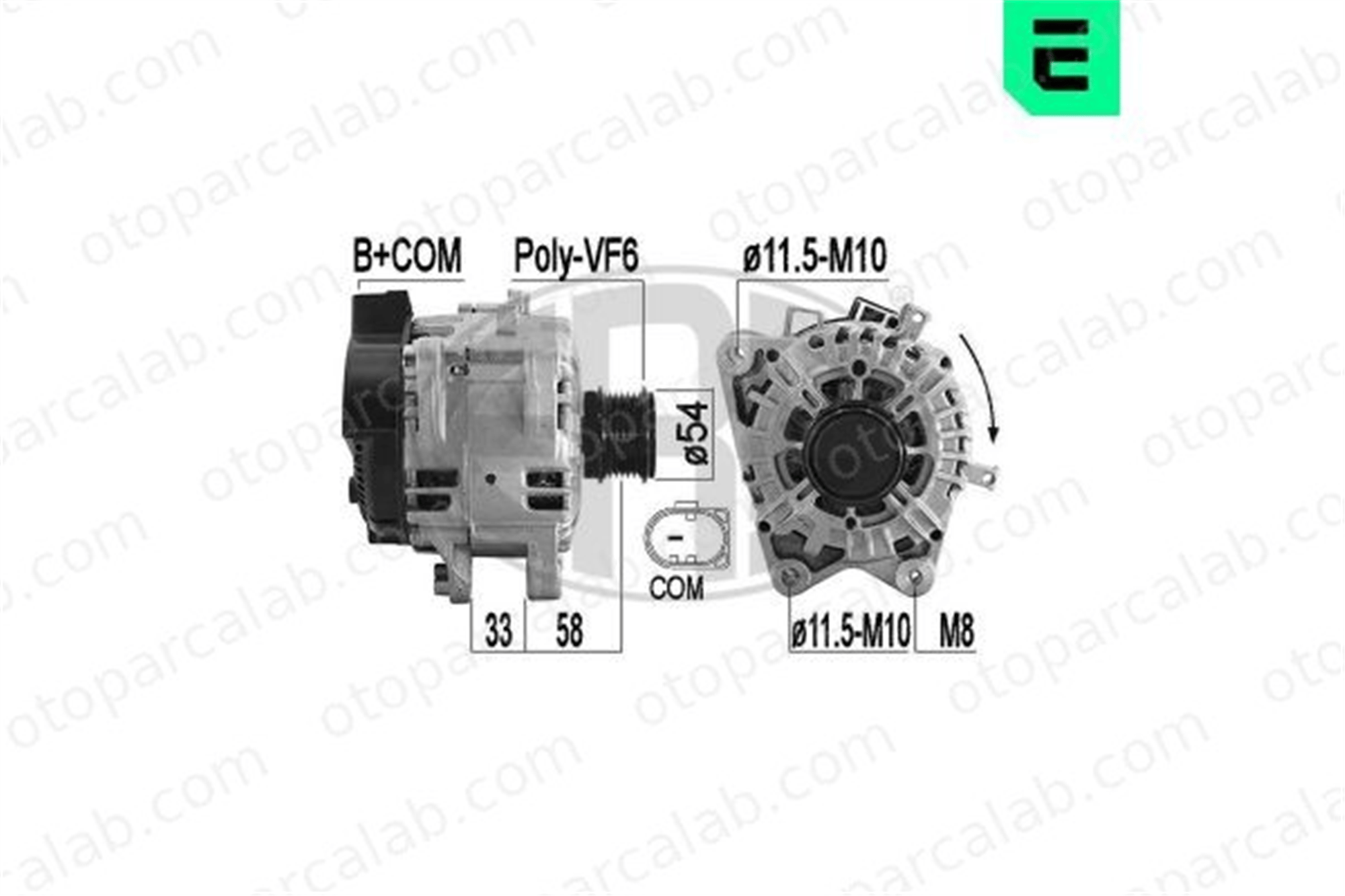 ERA 209588 Alternatör FORD TRANSIT V363 Panelvan/Van TRANSIT V363 Platform şasi 2188081 2011354