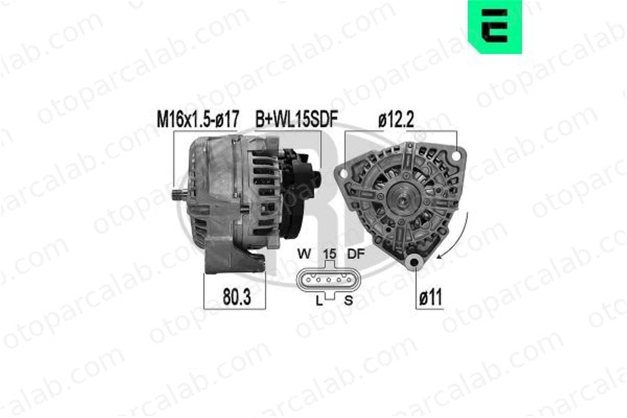 ERA 209609 Alternatör MERCEDES-BENZ AROCS ACTROS MP4 / MP5 1368327 1697022