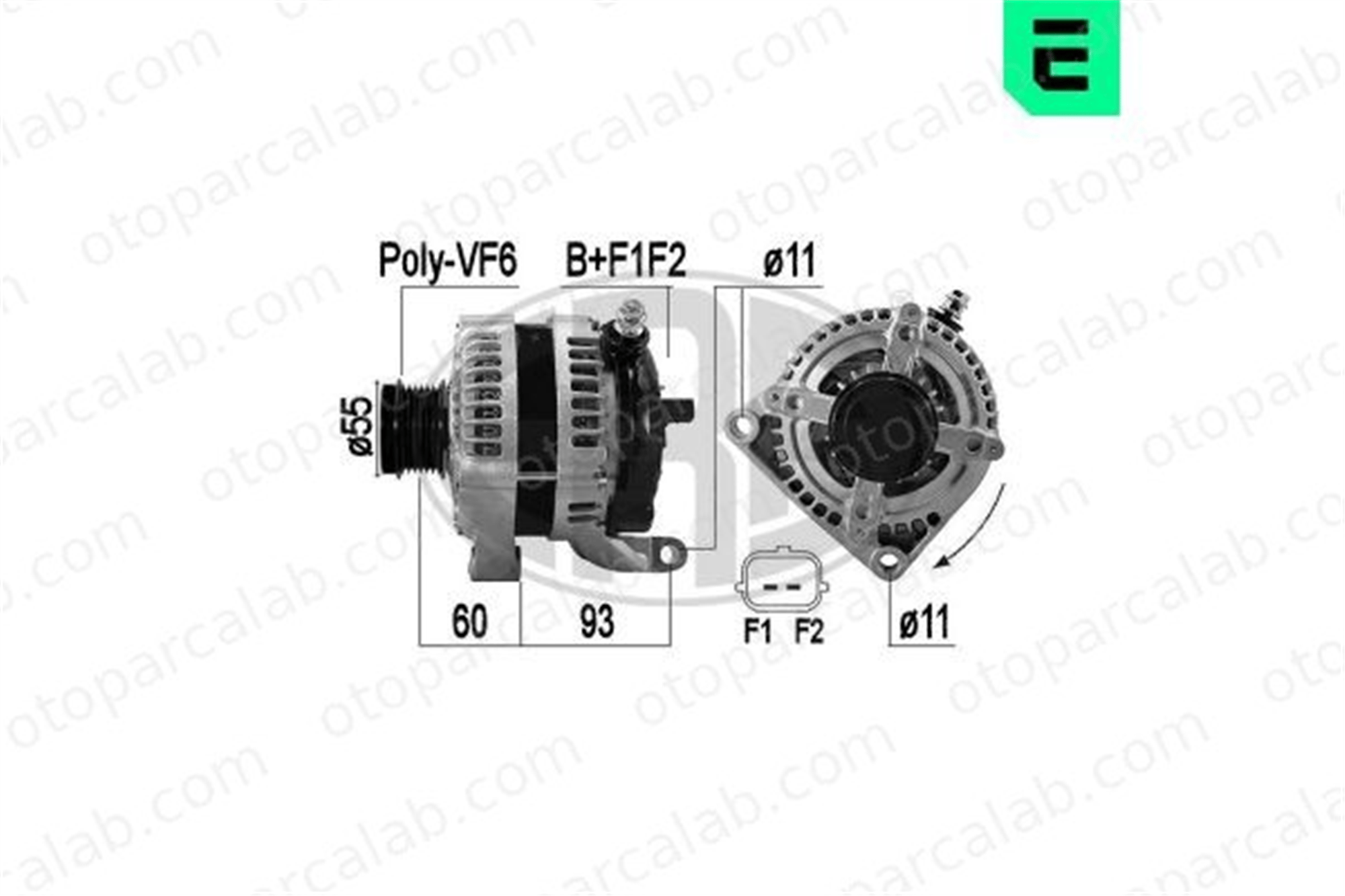 ERA 209612A Alternatör DODGE CARAVAN CHRYSLER VOYAGER IV 4868430AD 04868430AD