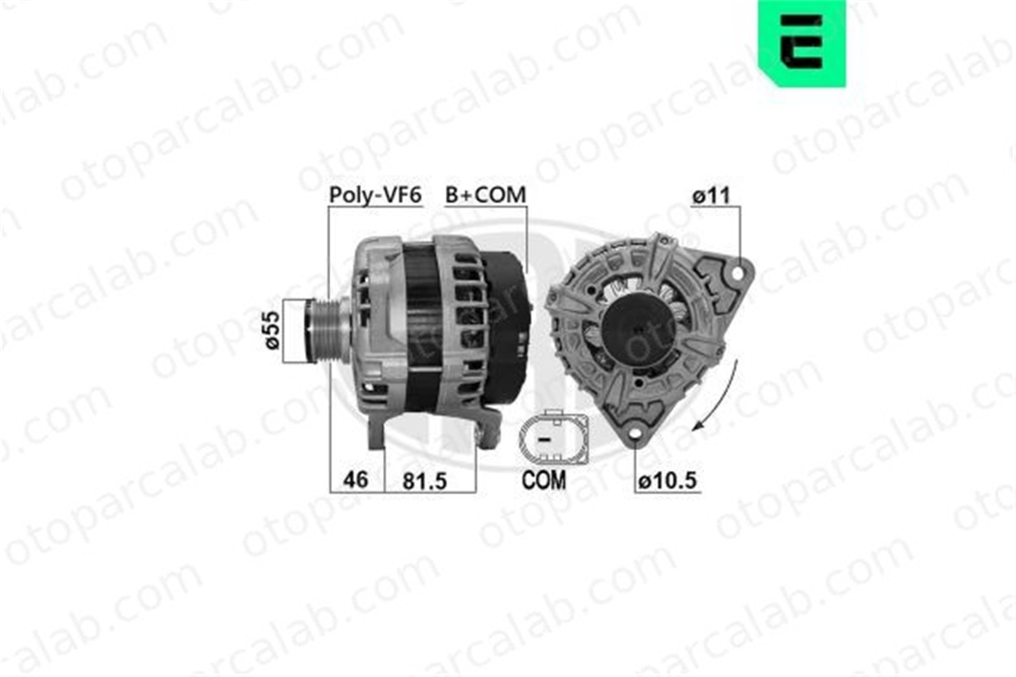 ERA 209625 Alternatör IVECO DAILY VI Platform şasi DAILY VI Panelvan/Van 5801580941