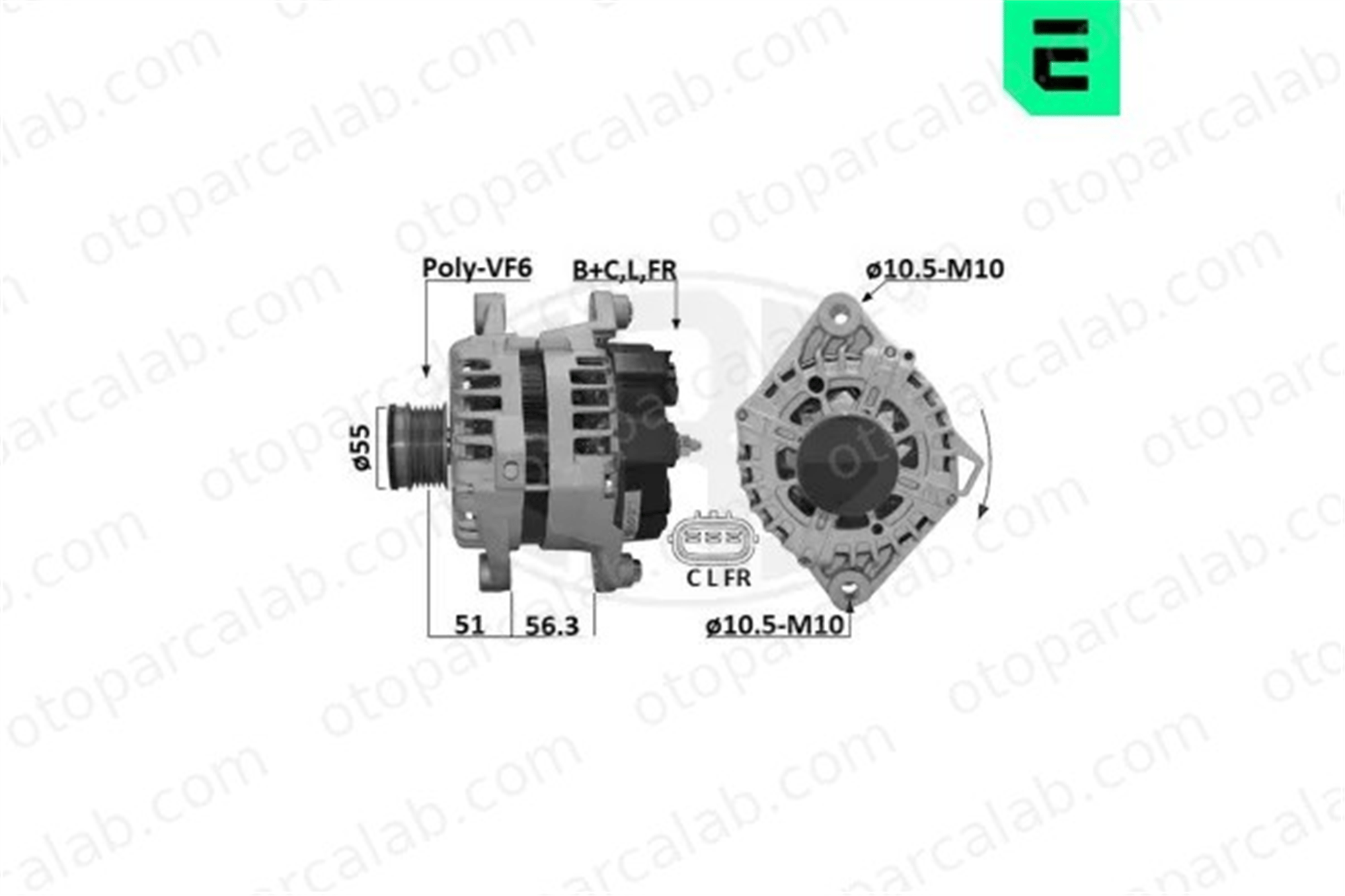 ERA 209642A Alternatör HYUNDAI SANTA FÉ III KIA SORENTO II 373002G750