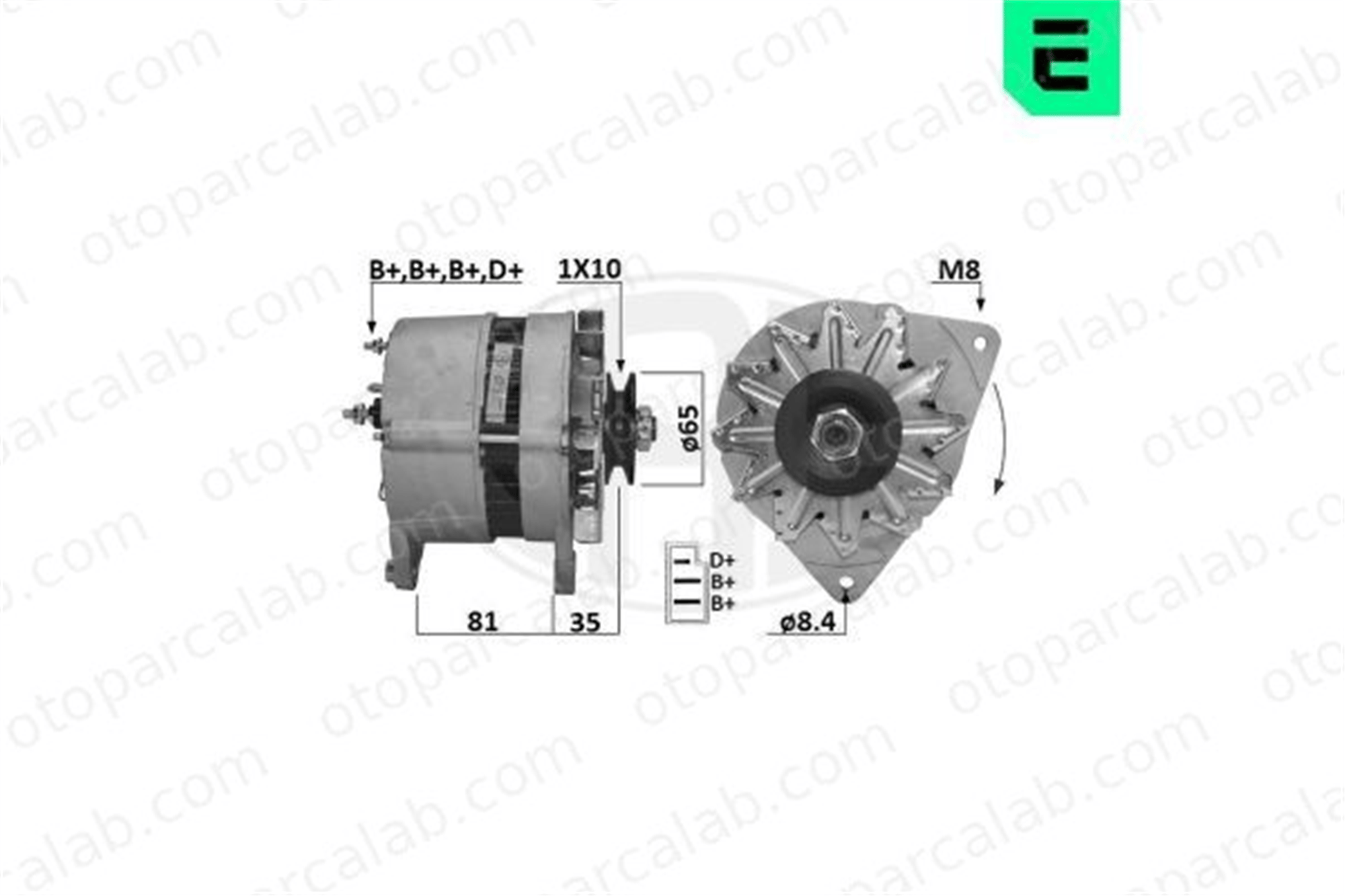 ERA 209674A Alternatör ROVER 100 / METRO Hatchback 200 II Hatchback YLE102560