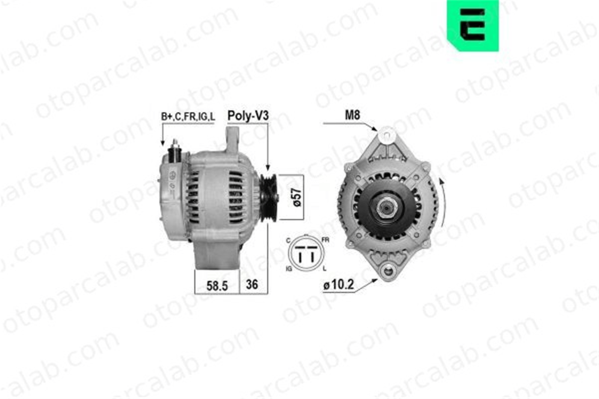 ERA 209685A Alternatör HONDA CIVIC IV Sedan CIVIC IV Hatchback 31100PM5X03 31100PW1G01