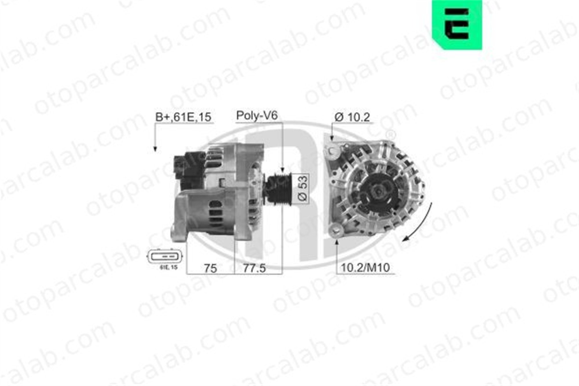 ERA 210012A Alternatör BMW 3 Coupe ROVER 75 12317831436 12317830791