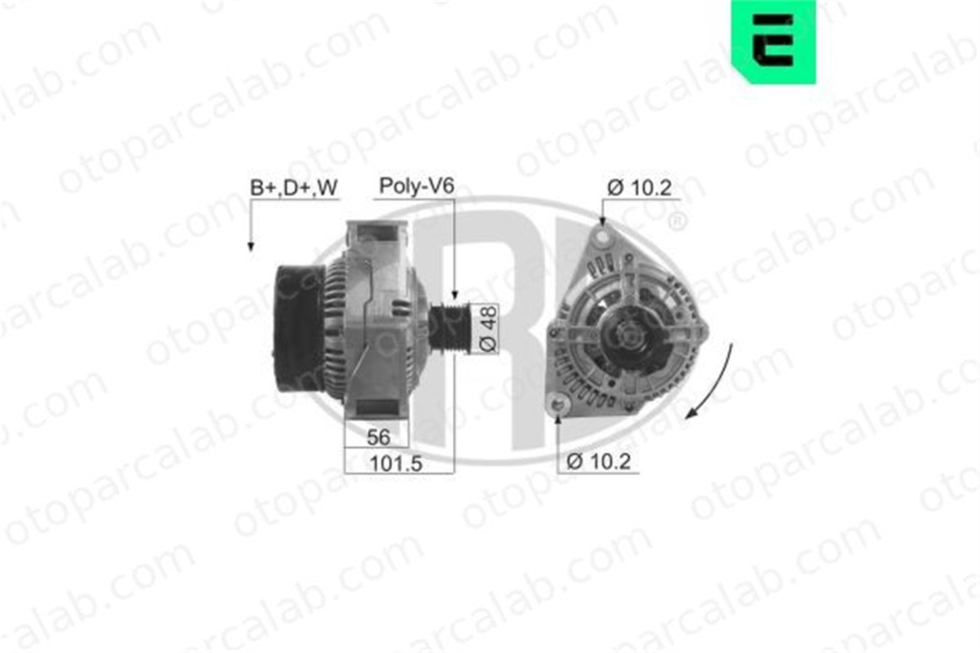 ERA 210042A Alternatör MERCEDES-BENZ E-SERISI E-SERISI T-Model 91540202 91540102