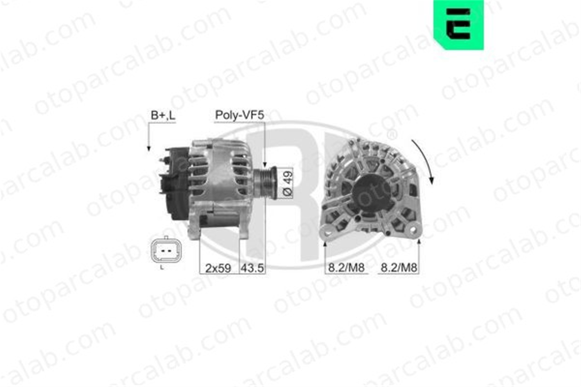 ERA 210056 Alternatör RENAULT LAGUNA II LAGUNA II Grandtour 8200086130 9112331