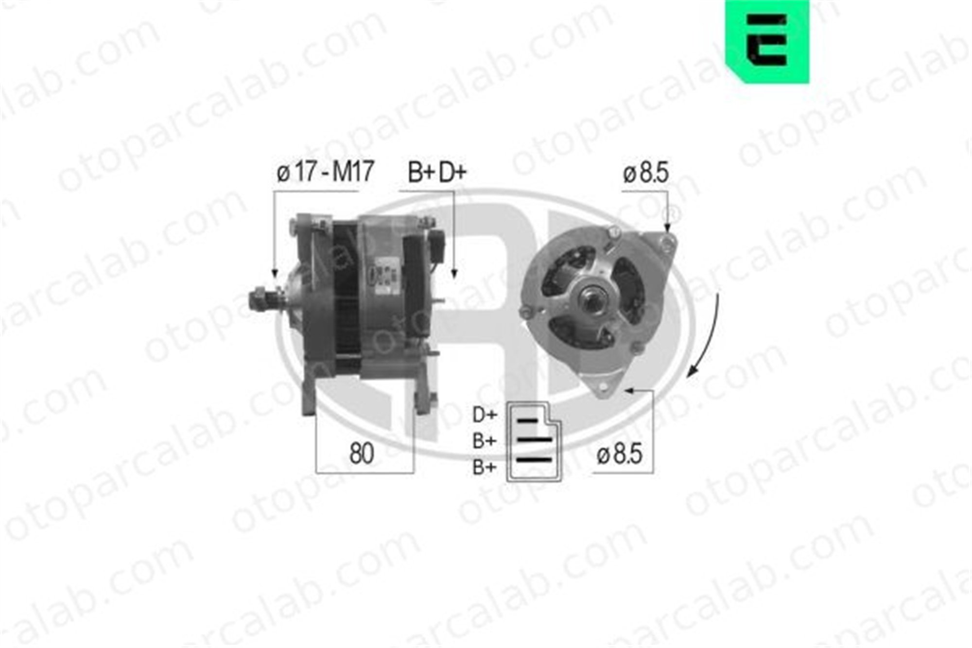 ERA 210060A Alternatör FORD SIERRA II SIERRA II Hatchback YLE10019 AUU1053