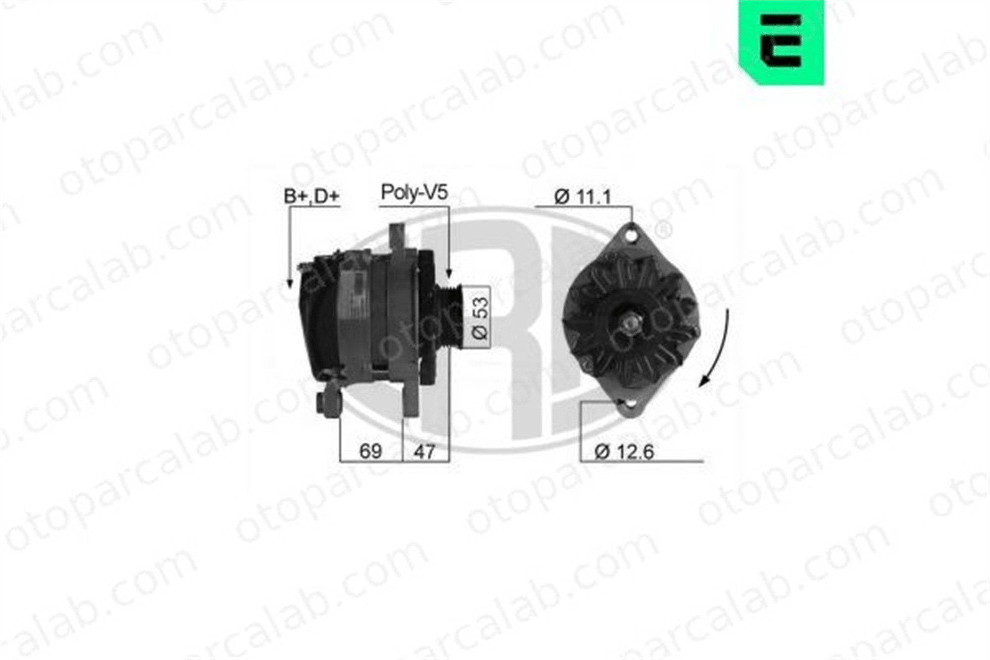 ERA 210071A Alternatör LANCIA DEDRA FIAT CROMA 7552264 46231756