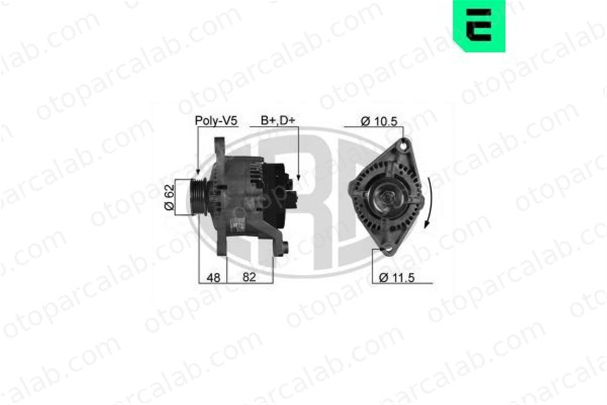 ERA 210079A Alternatör FIAT DUCATO Minibüs/Otobüs DUCATO Panelvan/Van 1315060080 46231763