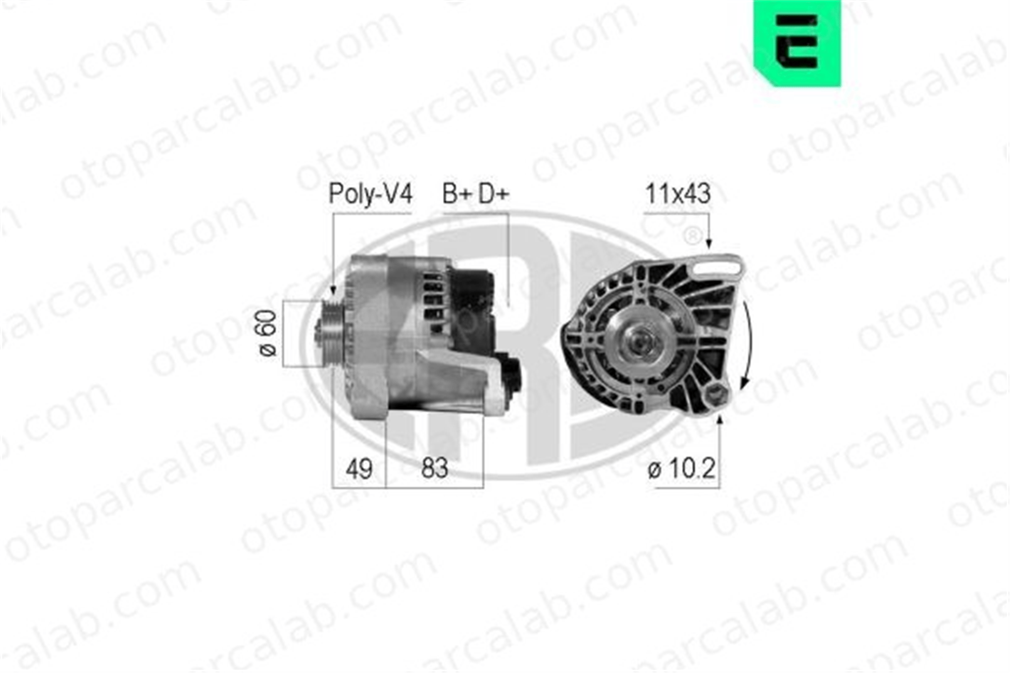 ERA 210086A Alternatör FIAT BRAVA BRAVO I 46516740 146231696