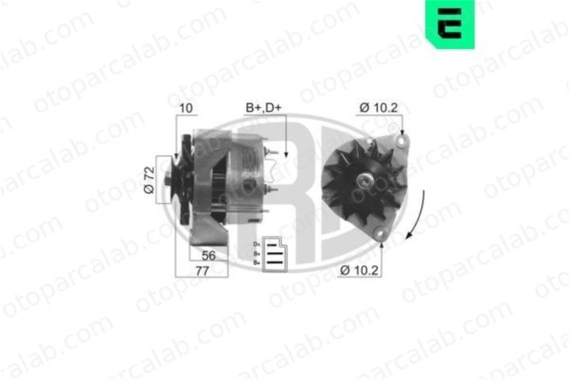ERA 210111A Alternatör MERCEDES-BENZ 123 Sedan /8 51547802 51547702