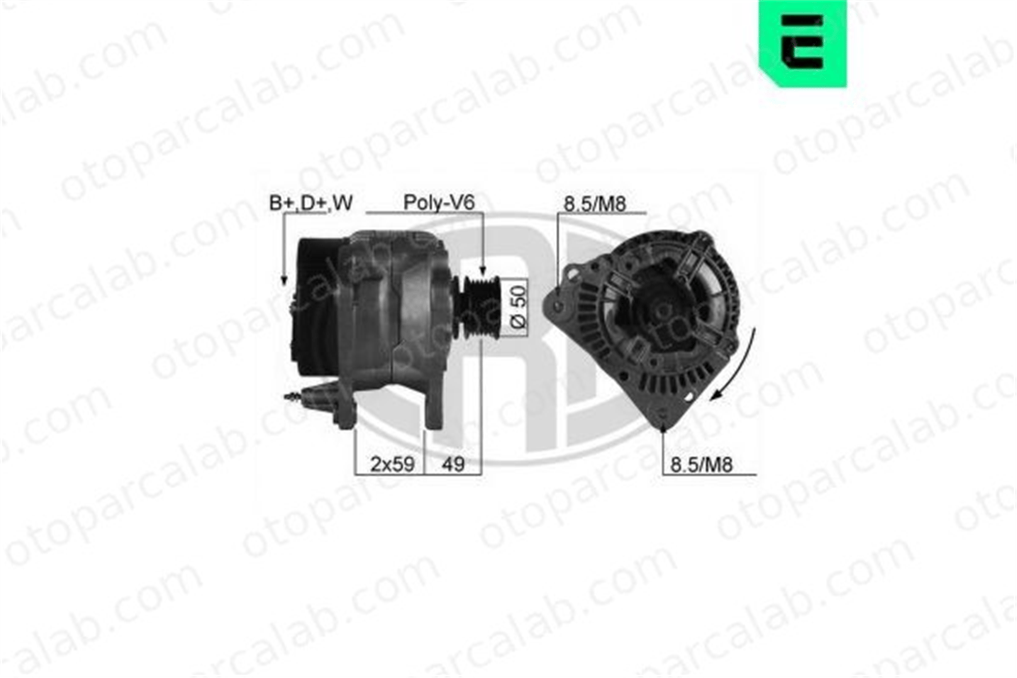 ERA 210120A Alternatör AUDI 80 B4 Avant 80 B4 Sedan 28903023E 028903023E