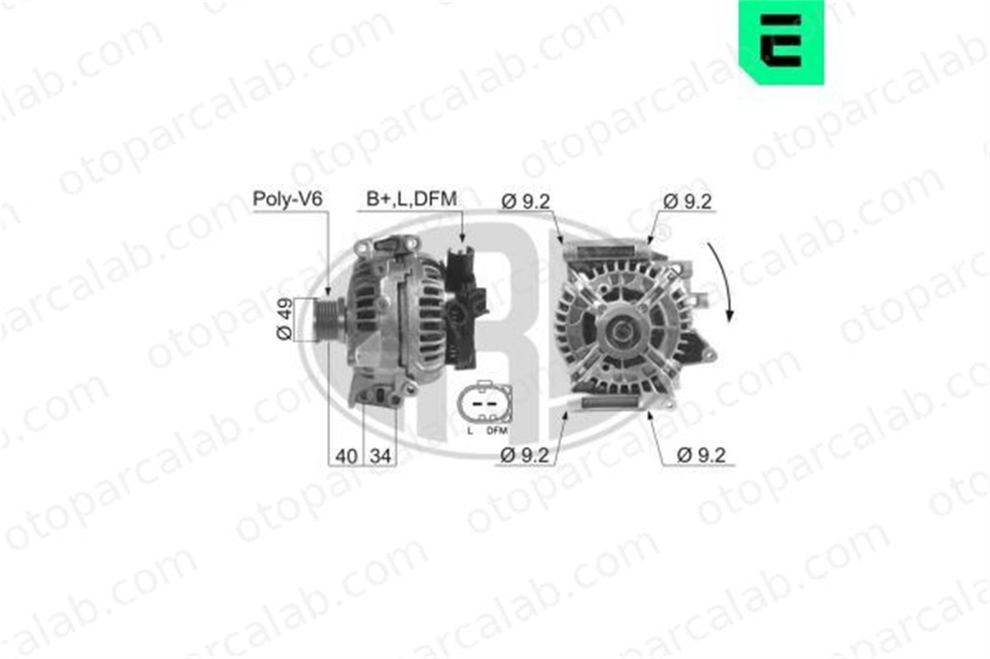 ERA 210133A Alternatör MERCEDES-BENZ E-SERISI E-SERISI T-Model A0121545902 121545902