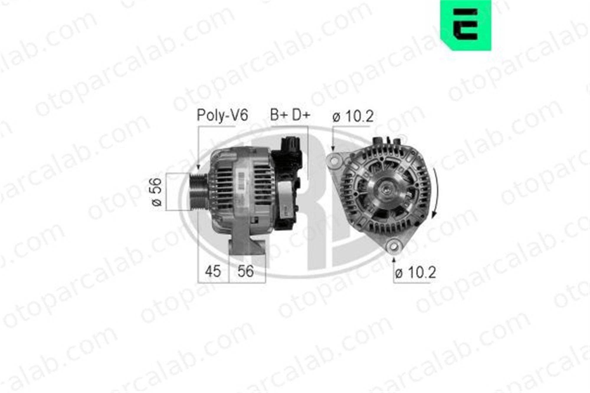 ERA 210184A Alternatör PEUGEOT 406 CITROËN XANTIA 5705X0 5208S4