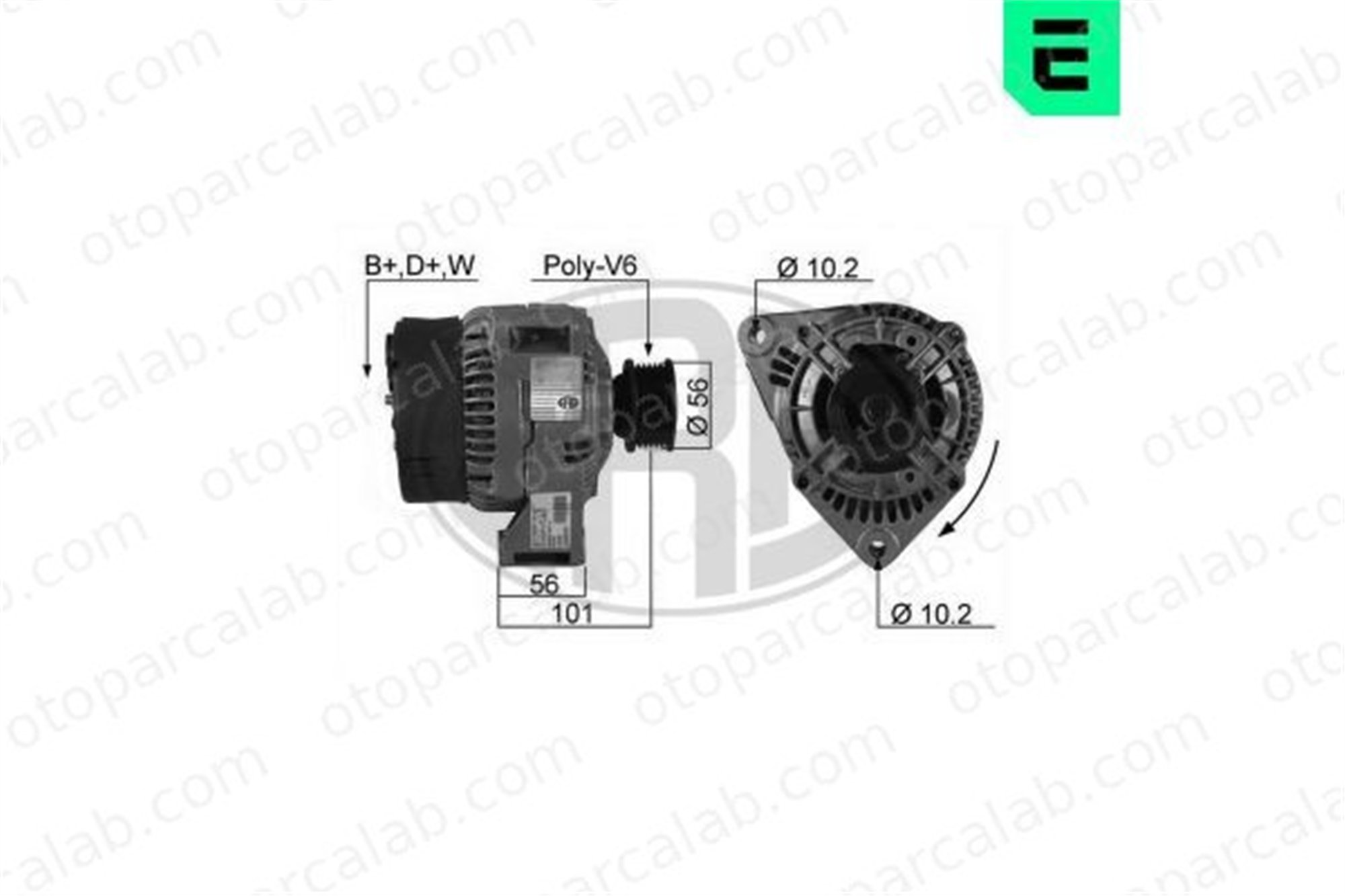 ERA 210187A Alternatör MERCEDES-BENZ 190 C-SERISI 91544102 81549602