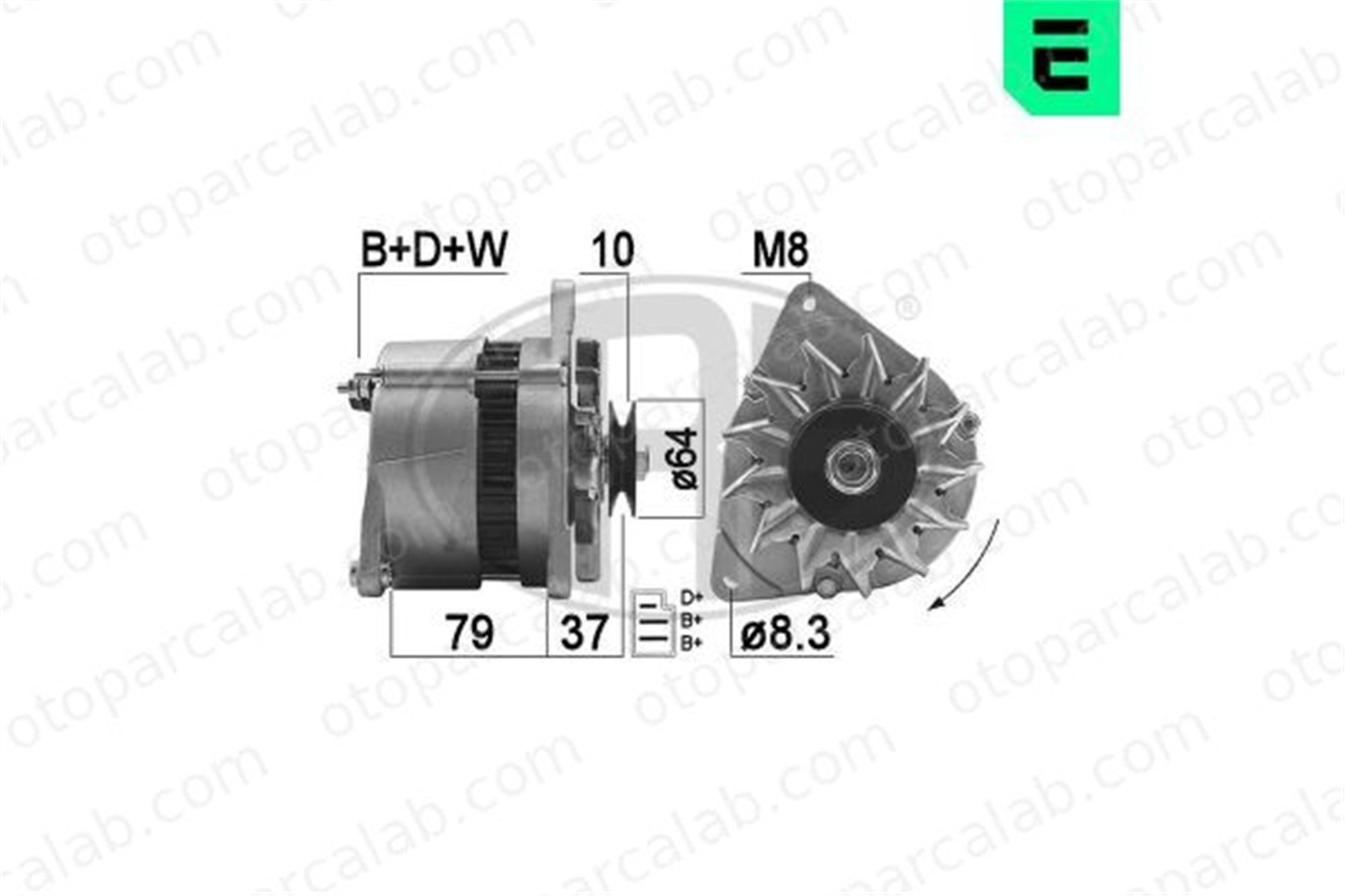 ERA 210204A Alternatör FORD GRANADA II ESCORT III 1005308 5021162