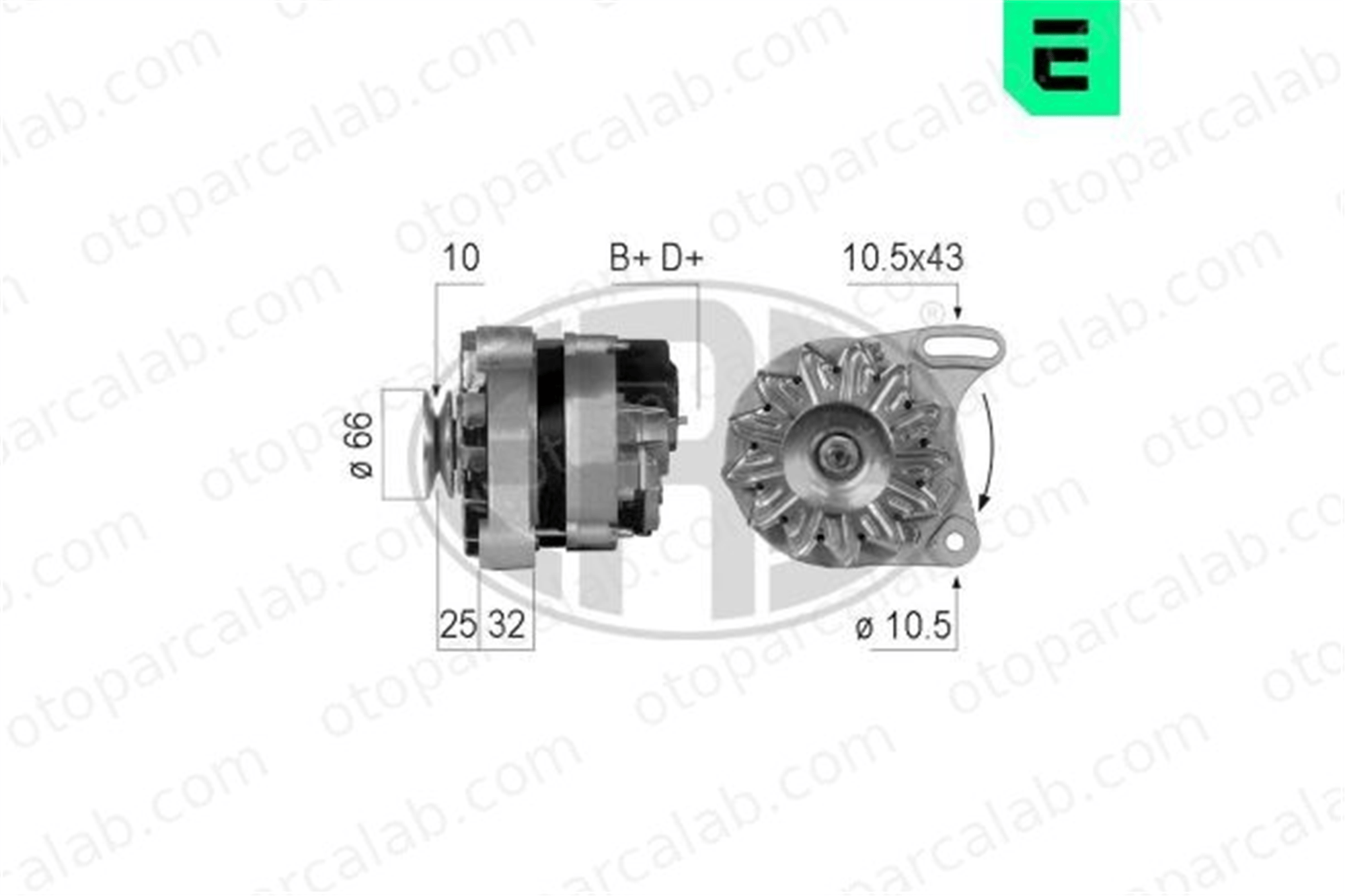 ERA 210213A Alternatör FIAT PANDA LANCIA Y10 46419911 46231660