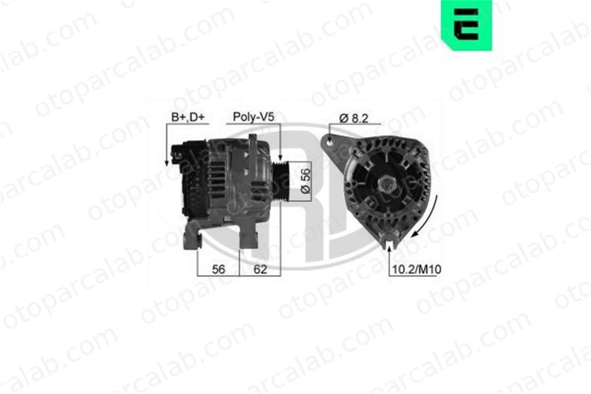 ERA 210218A Alternatör CITROËN SAXO PEUGEOT 106 I 5701A5 5705HV