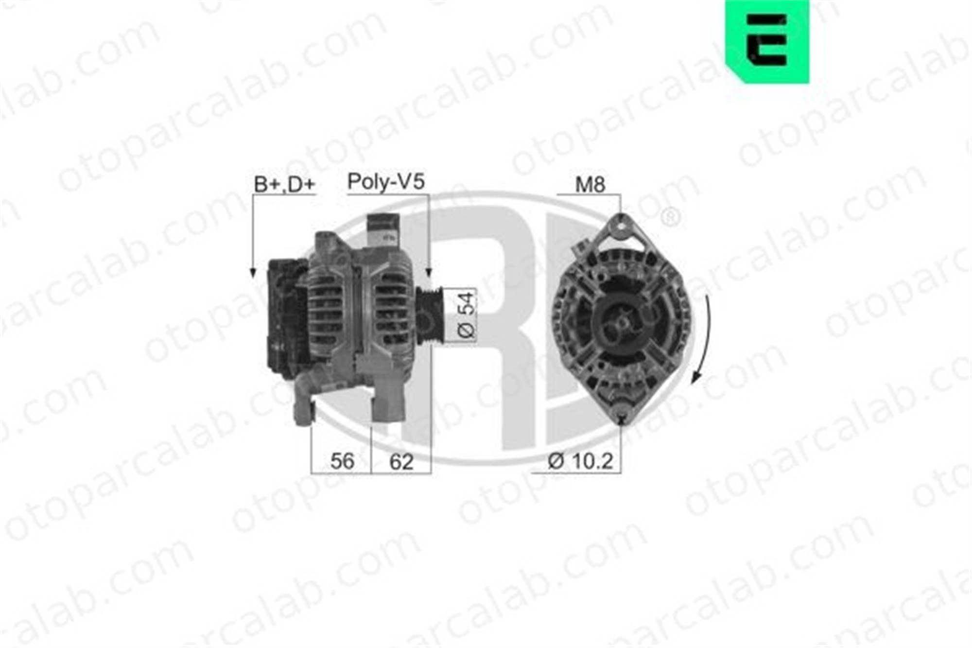 ERA 210227A Alternatör OPEL ASTRA G Station wagon ZAFIRA A MPV 6204098 R1530024
