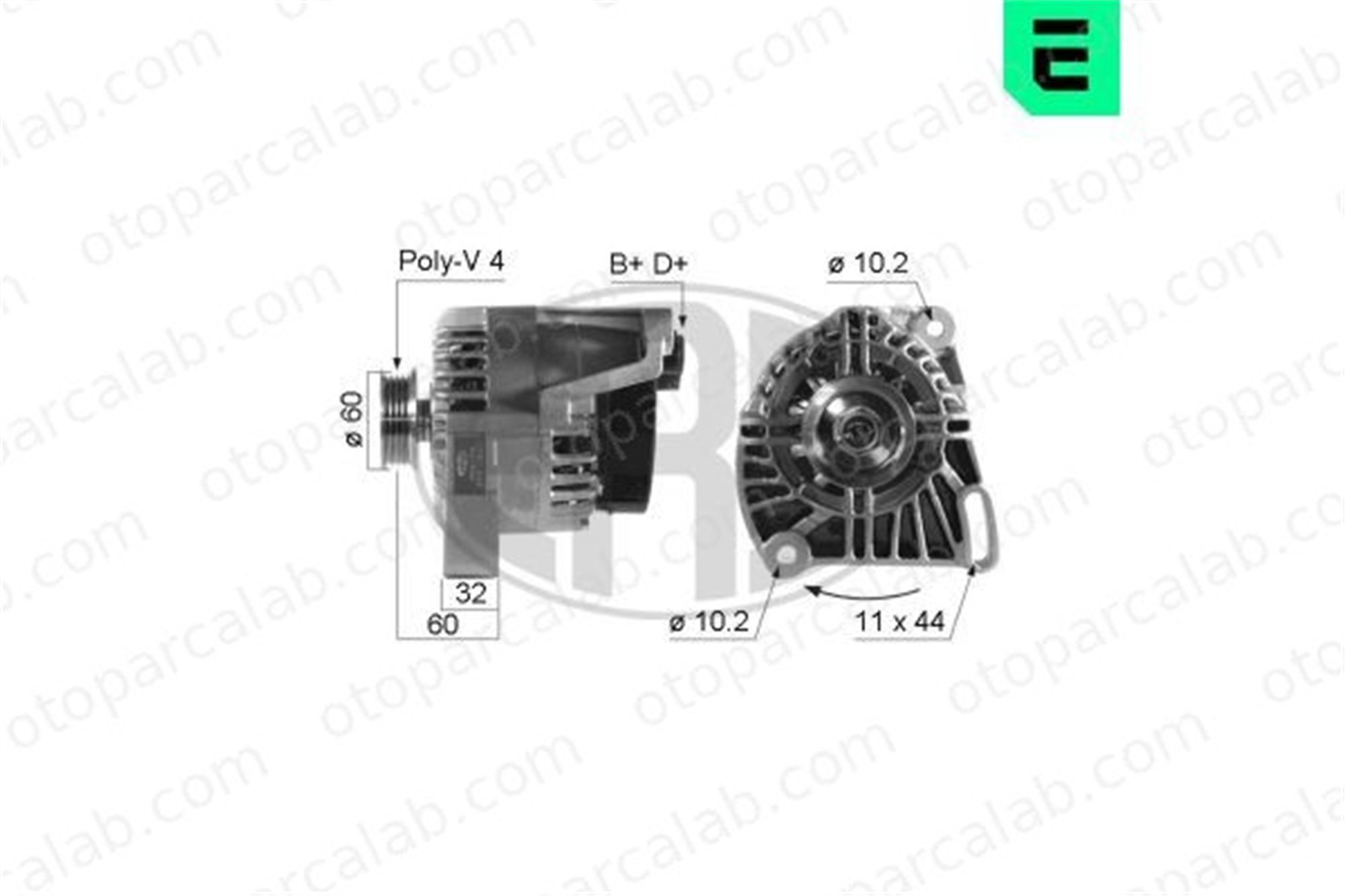 ERA 210237A Alternatör FIAT PANDA PUNTO 46407644 46000353