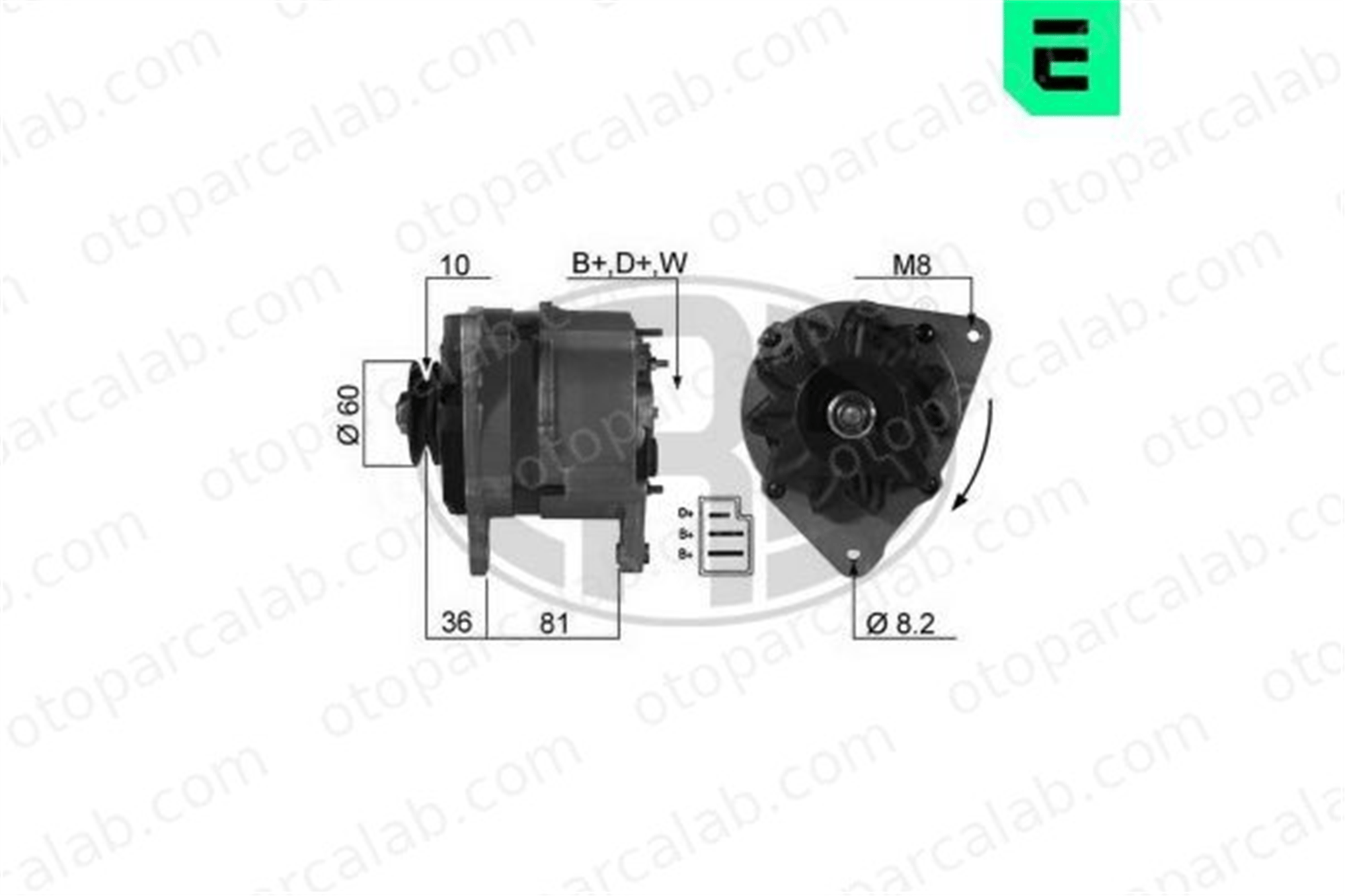 ERA 210259A Alternatör FORD FIESTA II FIESTA III 5021175 1005348