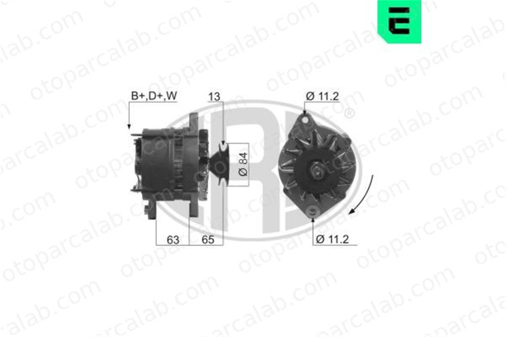 ERA 210299A Alternatör SKODA SUPERB II Station wagon CHEVROLET AVEO Sedan 98419031 60187584