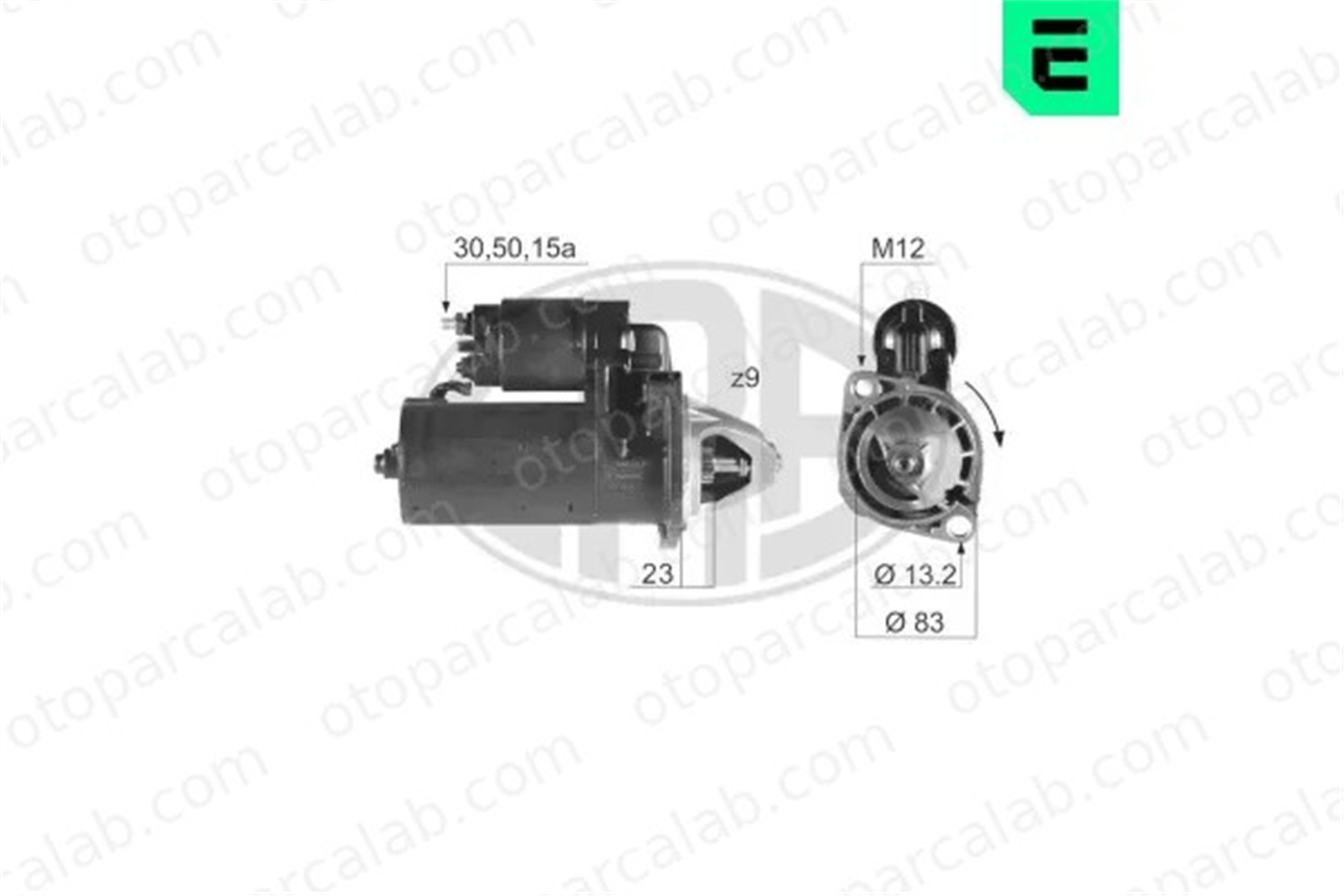 ERA 220188A Marş Dinamosu AUDI 100 C3 Avant 100 C3 Sedan 34911023 1516720R
