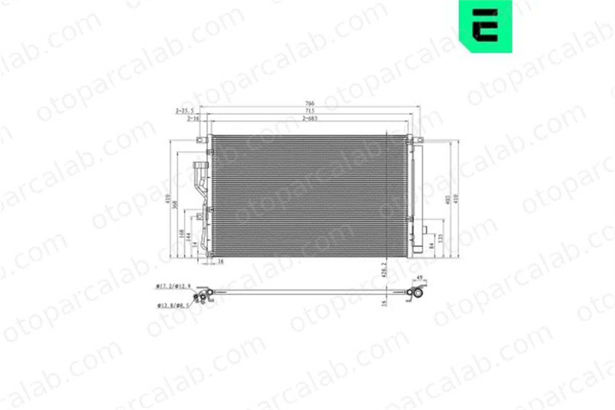 ERA 667437 Klima Radyatörü HYUNDAI ix55 976063J001 976063J002