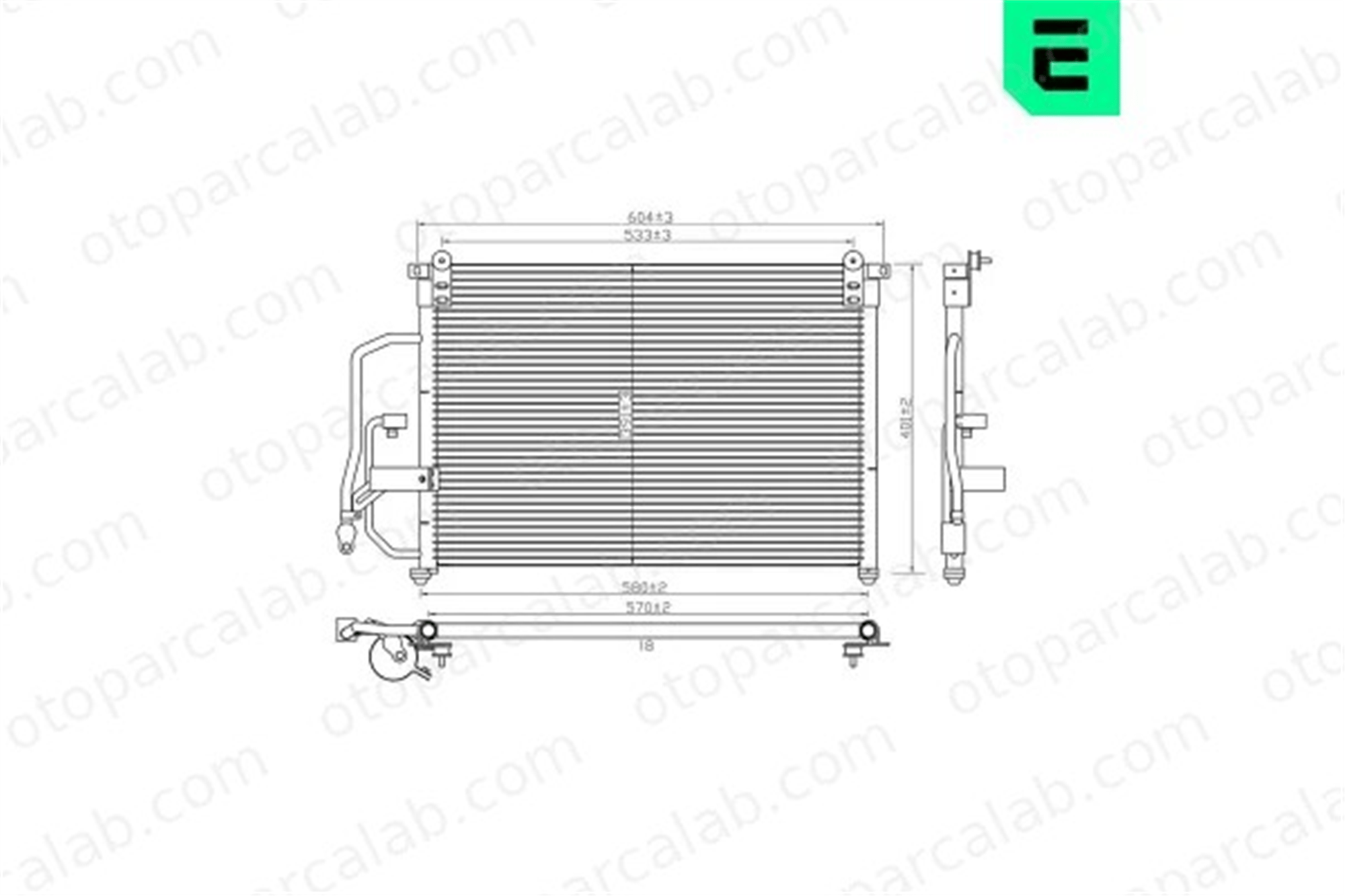 ERA 667470 Klima Radyatörü DAEWOO LANOS LANOS Sedan 96274635 96303204