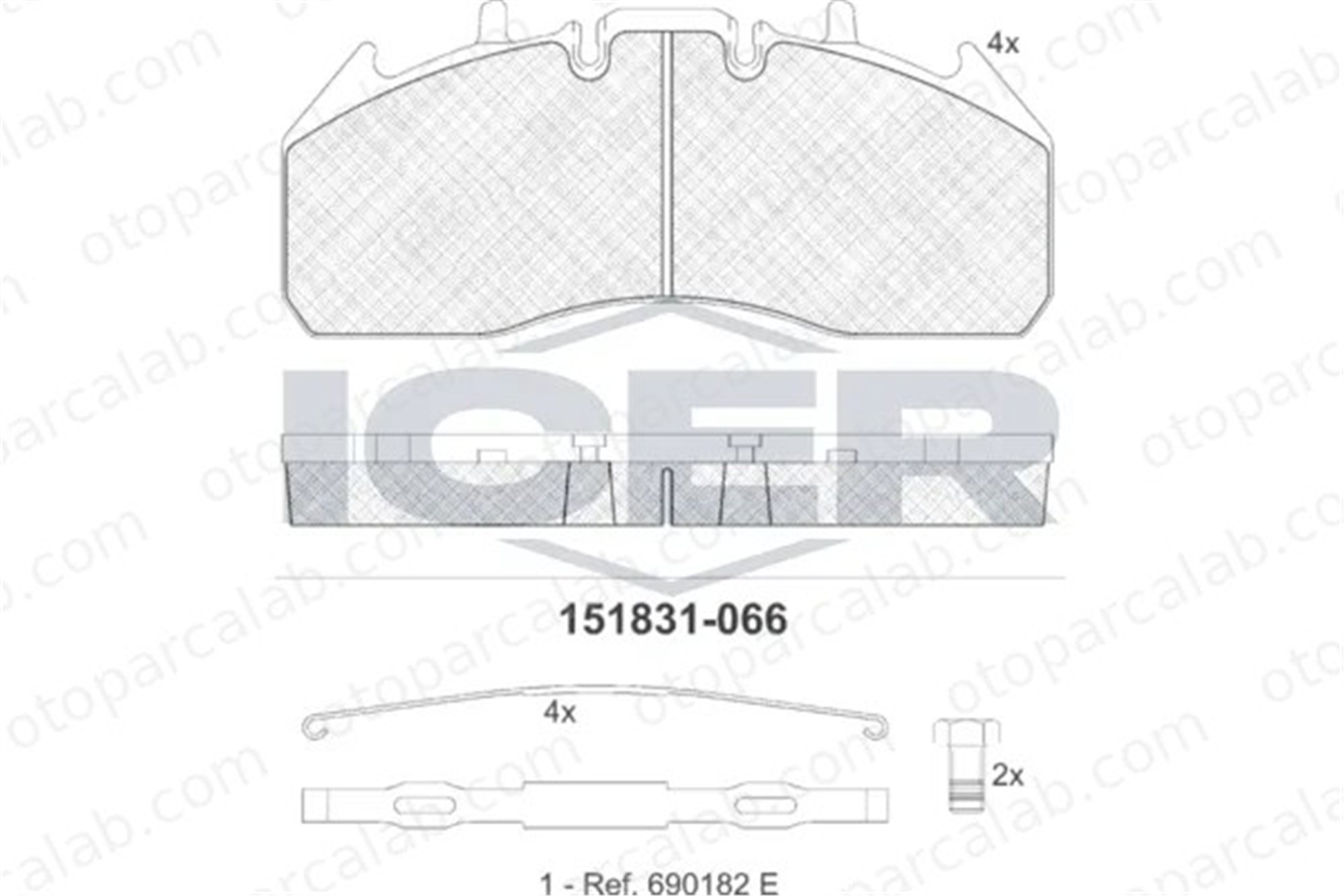 EREN BALATA HP-D.174 M201 Fren Disk Balata Ön VOLVO FL6 RENAULT TRUCKS MIDLINER 21496550 5001864363