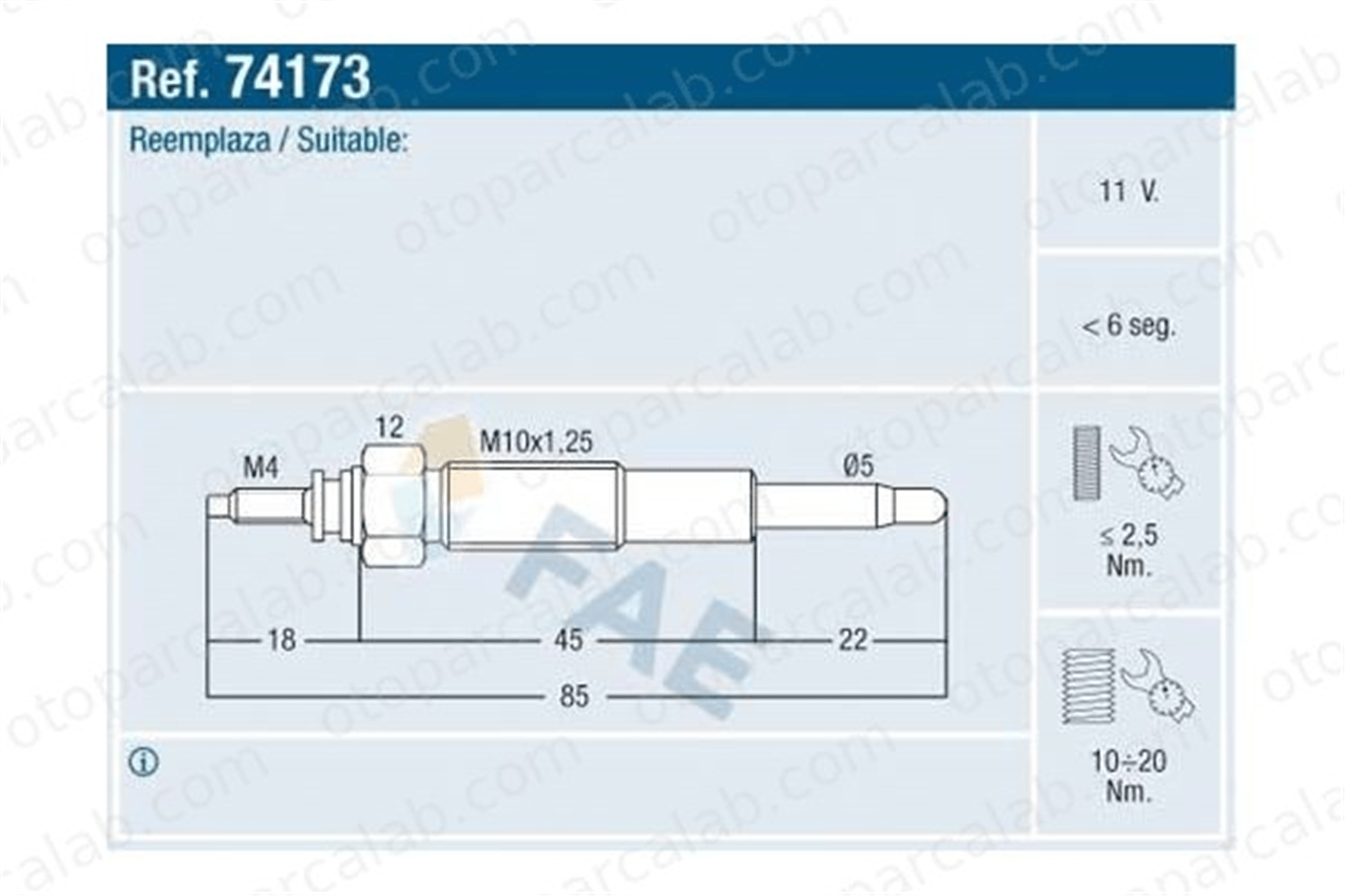 ET1 035 336 Isıtma Bujisi FORD RANGER MAZDA E Panelvan/Van XM3412A342BA 1441267