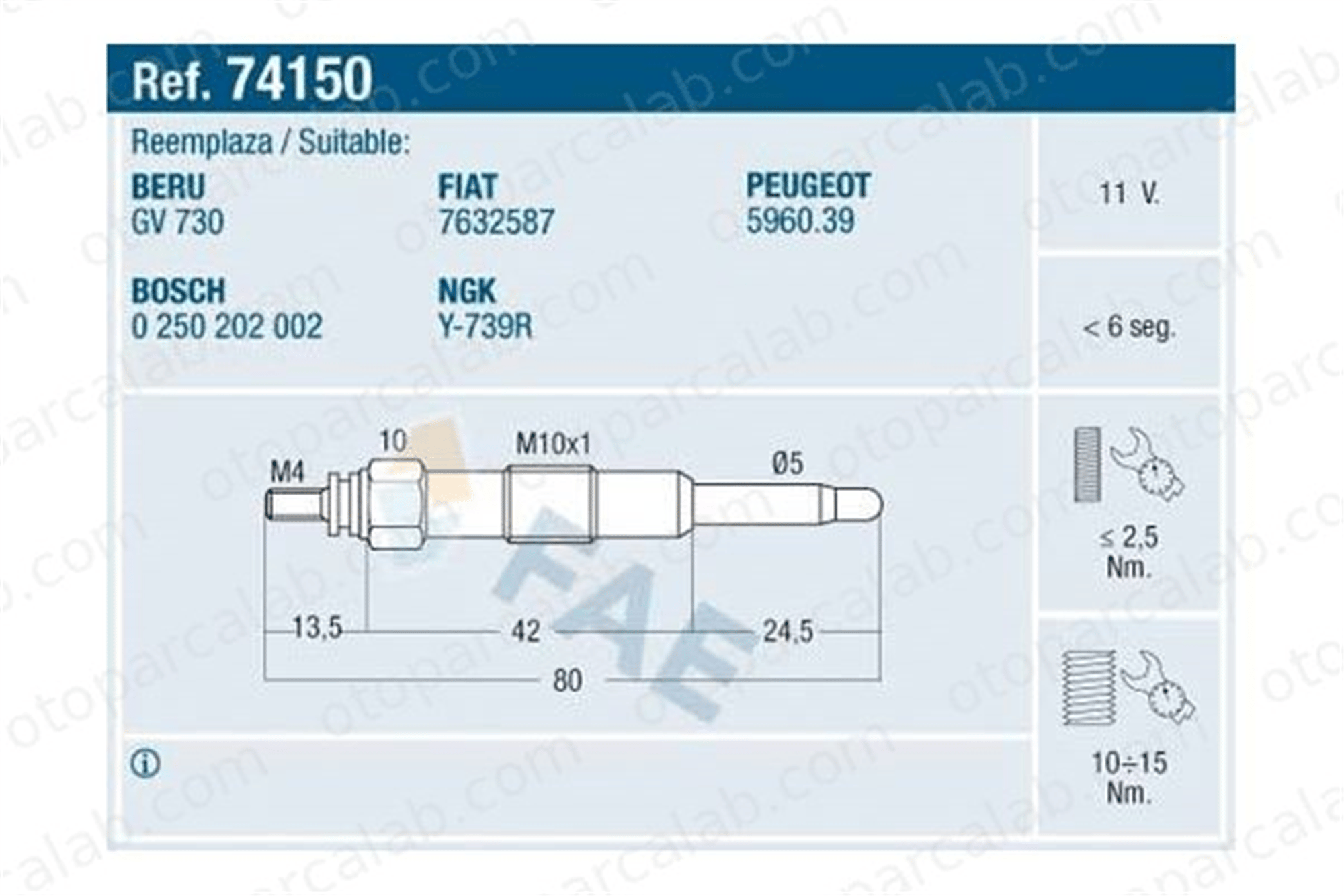 ET1 79354 Isıtma Bujisi FIAT CROMA 5960K5 596072