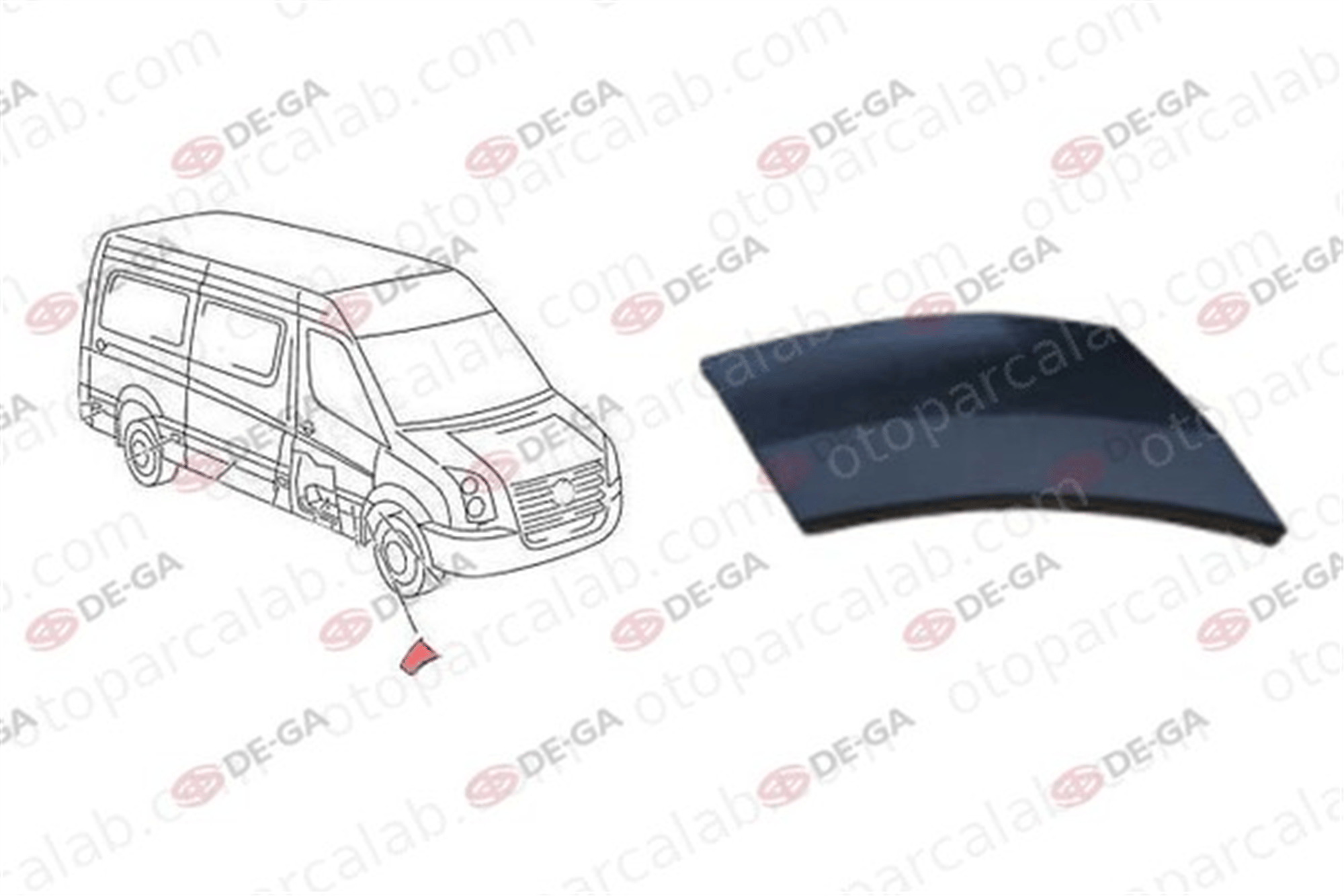 EUROBUMP MER13SP002 Çamurluk Kaplaması Ön Sağ MERCEDES-BENZ SPRINTER 3,5-t Panelvan/Van SPRINTER 3,5-t Platform şasi 2E1853536CE A9066904882