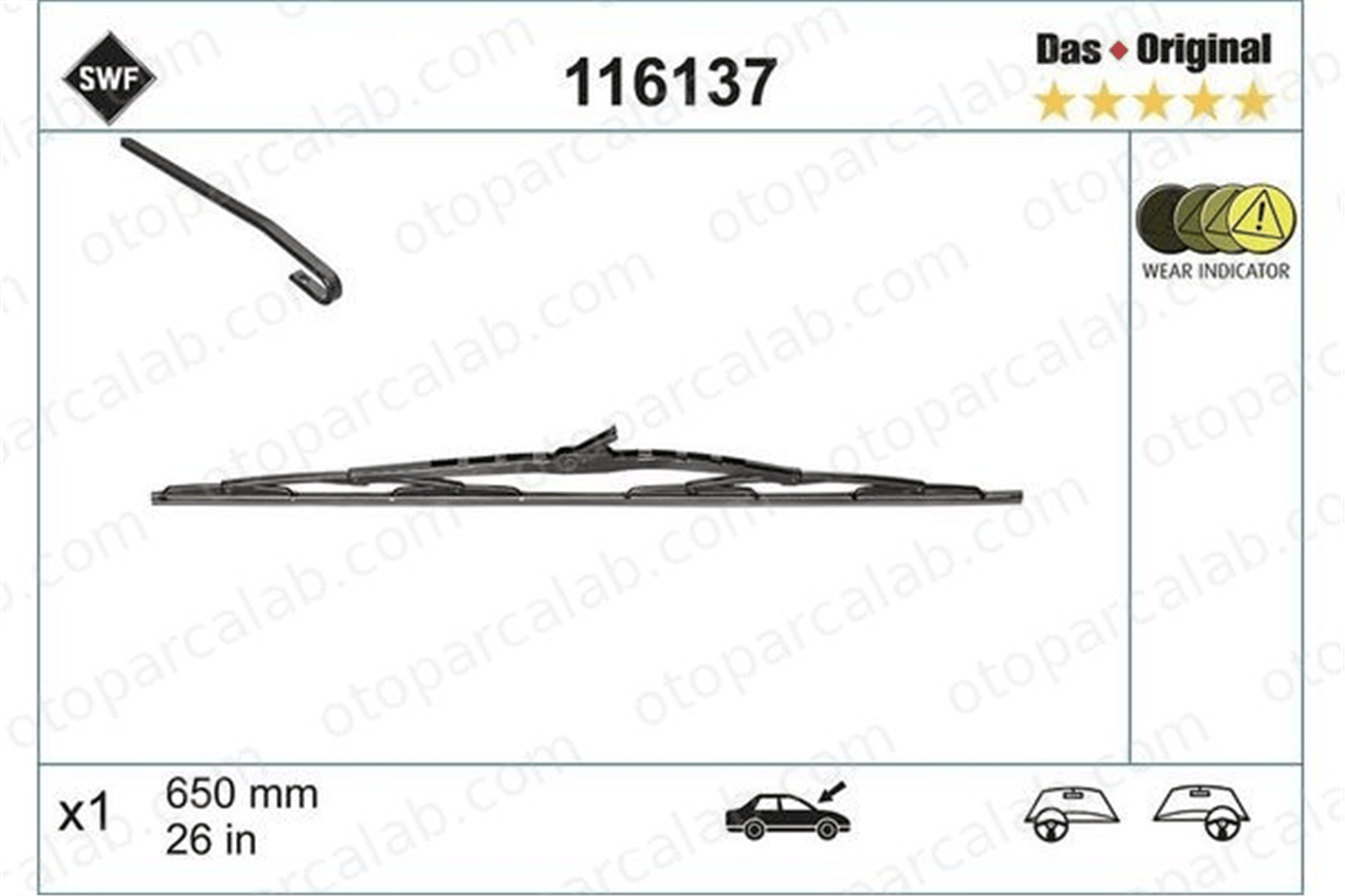 EUROREPAR 1609360680 Silecek Süpürgesi Ön HYUNDAI i30 i30 Station wagon 1609360680 6423K7