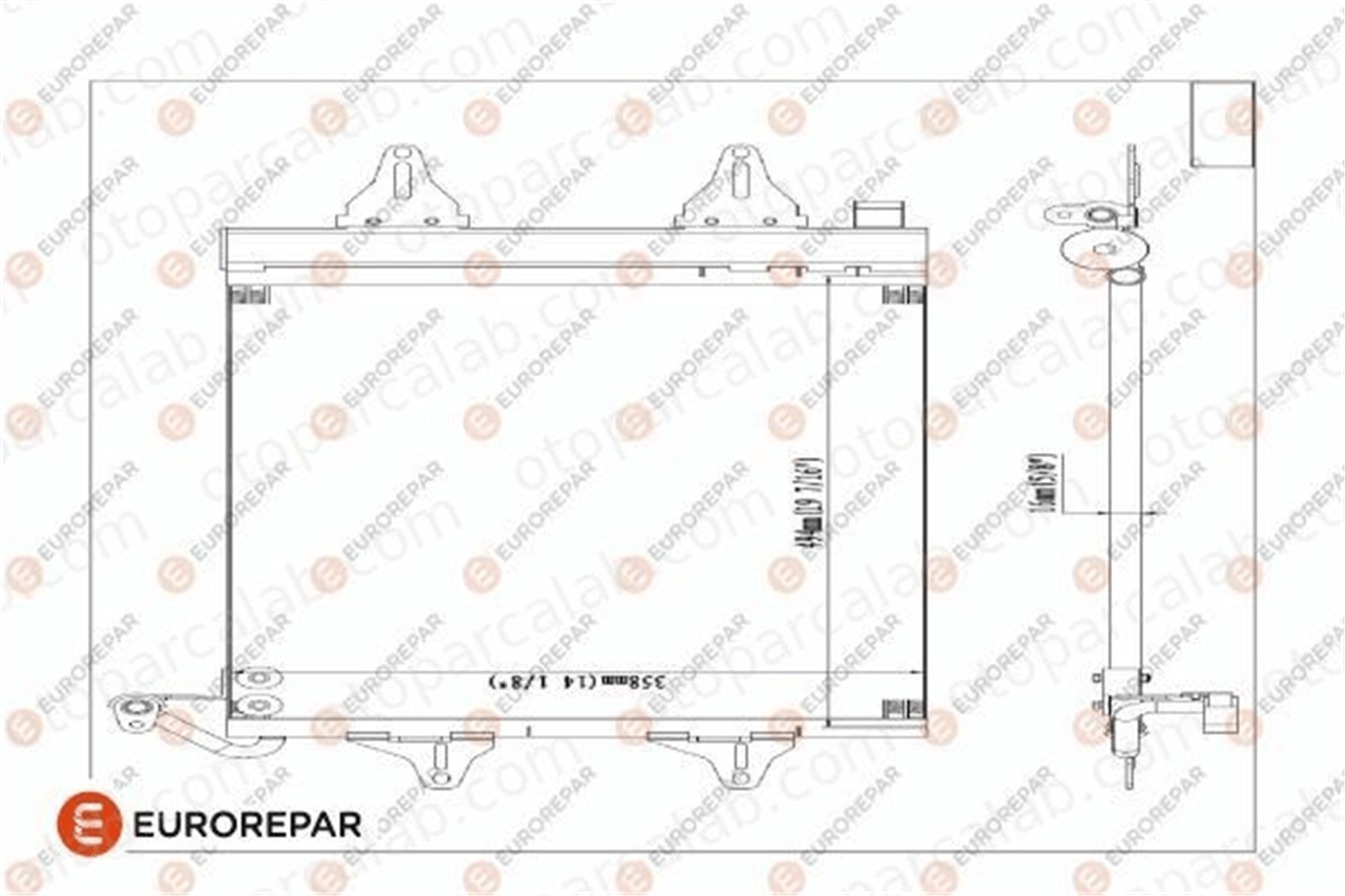 EUROREPAR 1609634780 Klima Radyatörü SEAT IBIZA III VW POLO 1609634780 5Z0820411