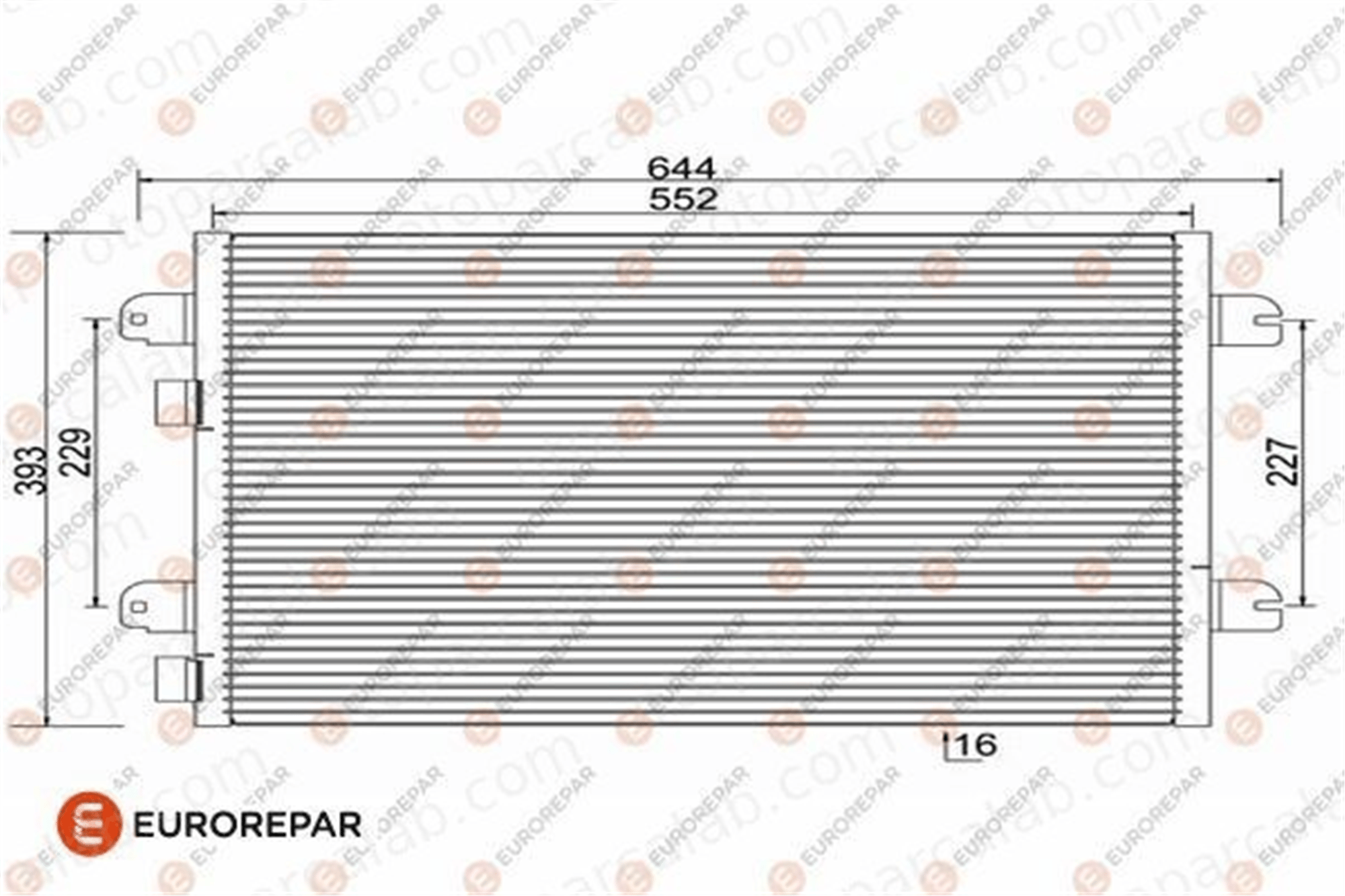 EUROREPAR 1609637380 Klima Radyatörü RENAULT SCÉNIC I MPV MEGANE I Classic 1609637380 8200182361