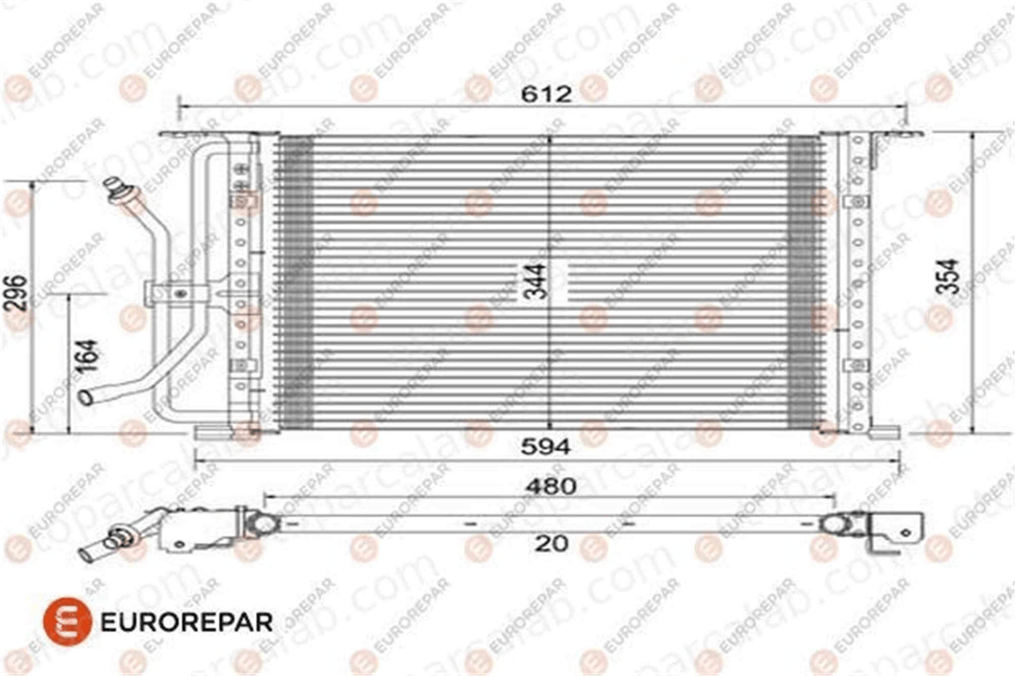 EUROREPAR 1609637480 Klima Radyatörü FORD FIESTA IV FIESTA Kasa/büyük limuzin 1609637480 1004001