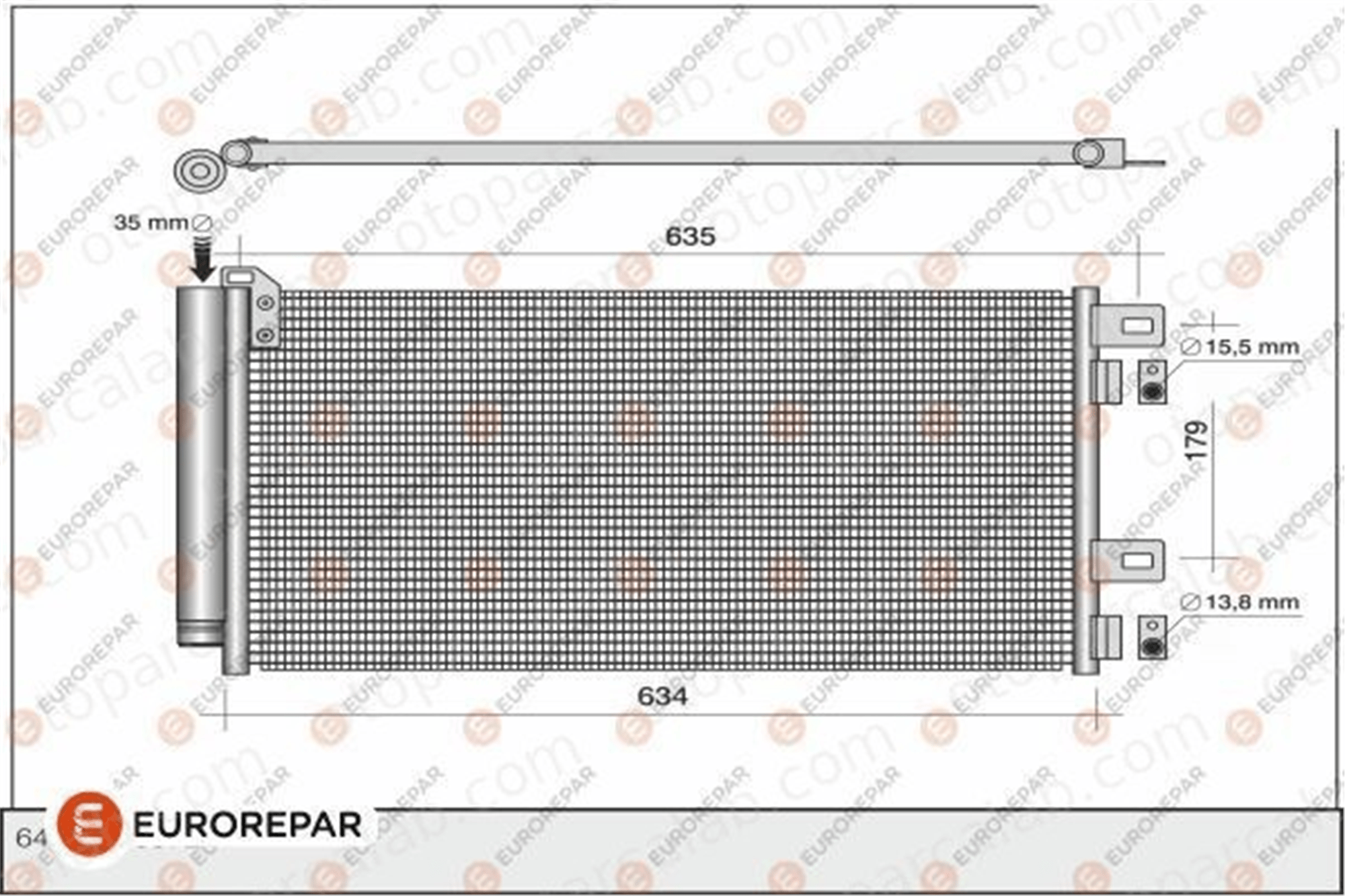 EUROREPAR 1610159880 Klima Radyatörü MINI MINI Cabrio MINI 1610159880 1490572